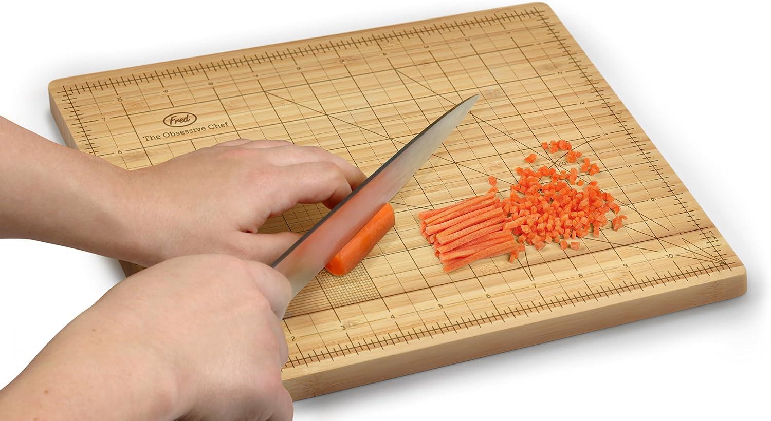 Eco-Friendly Bamboo Precision Cutting Board with Grid Lines