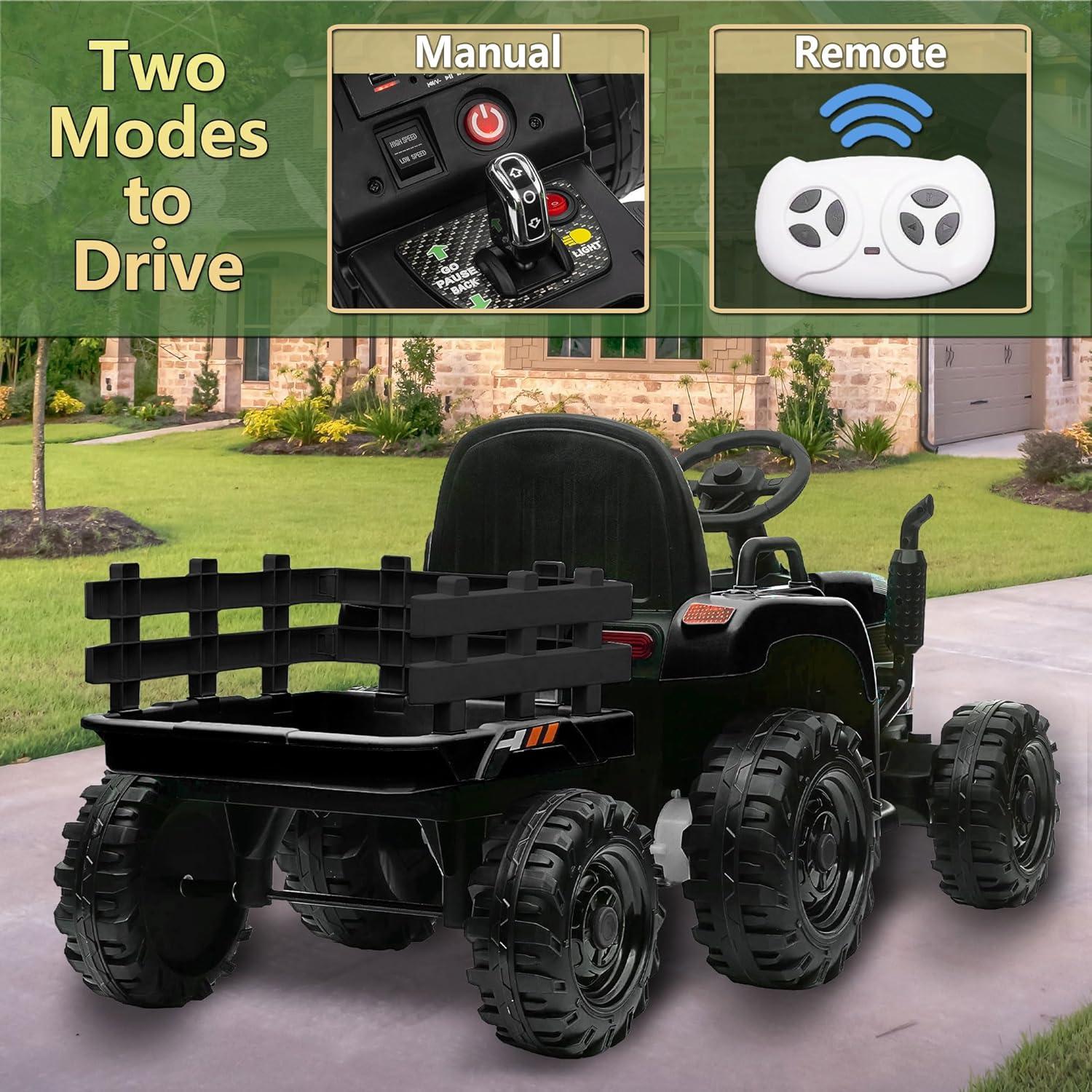 Ancheer 24V Real 2 Seater Ride On Toys Electric SUV Jeep Car With Remote Control,2WD/4WD Switchable, 4X100W Motor, Bluetooth, Music, USB, Lights