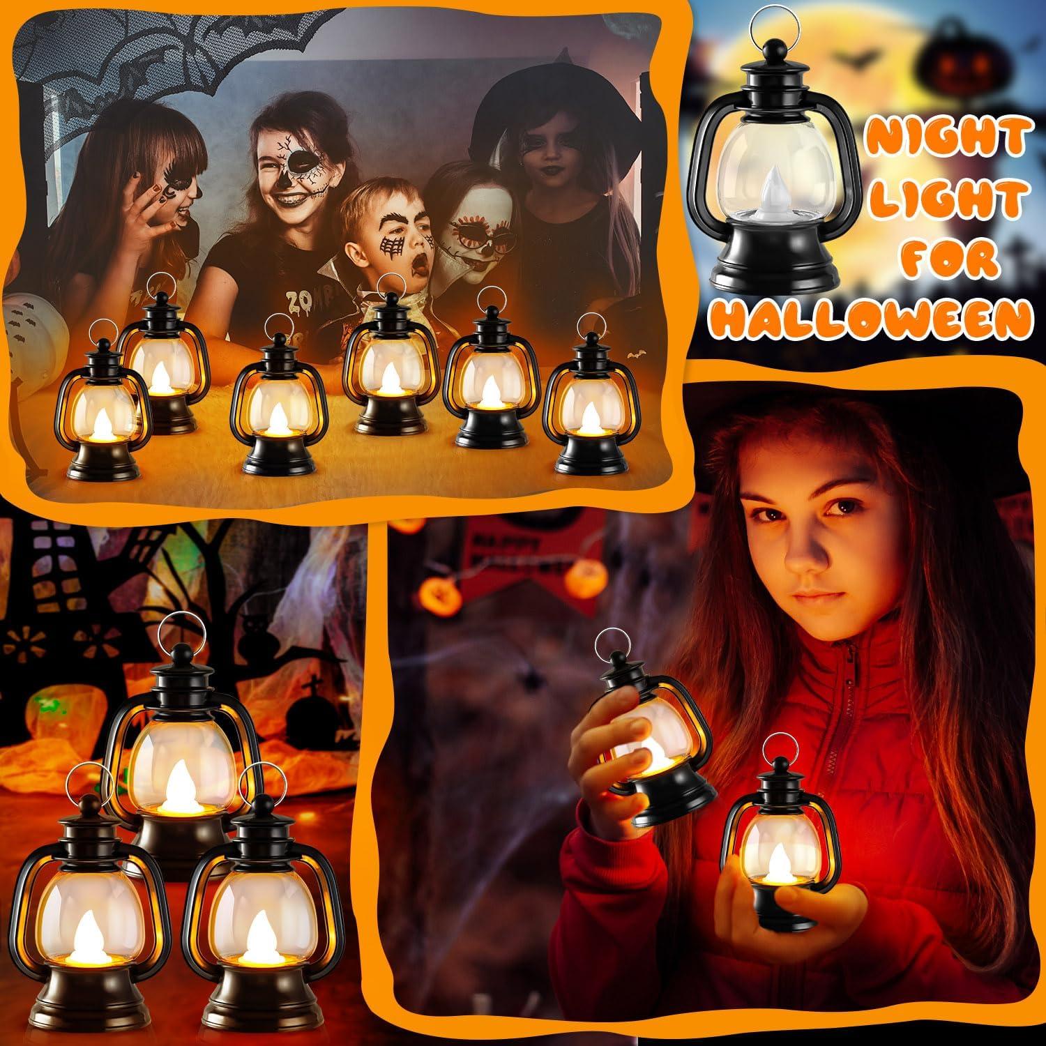 12 Pcs Mini Lantern, Lantern Centerpieces for Tables with LED Simulation Candle, 4 Inch Small Hanging Lantern, Lanterns Decorative for Wedding Centerpiece Tables (Warm Yellow