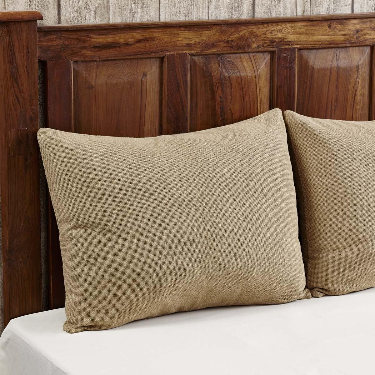 VHC Brands Burlap Natural, Farmhouse, Standard Sham, Tan