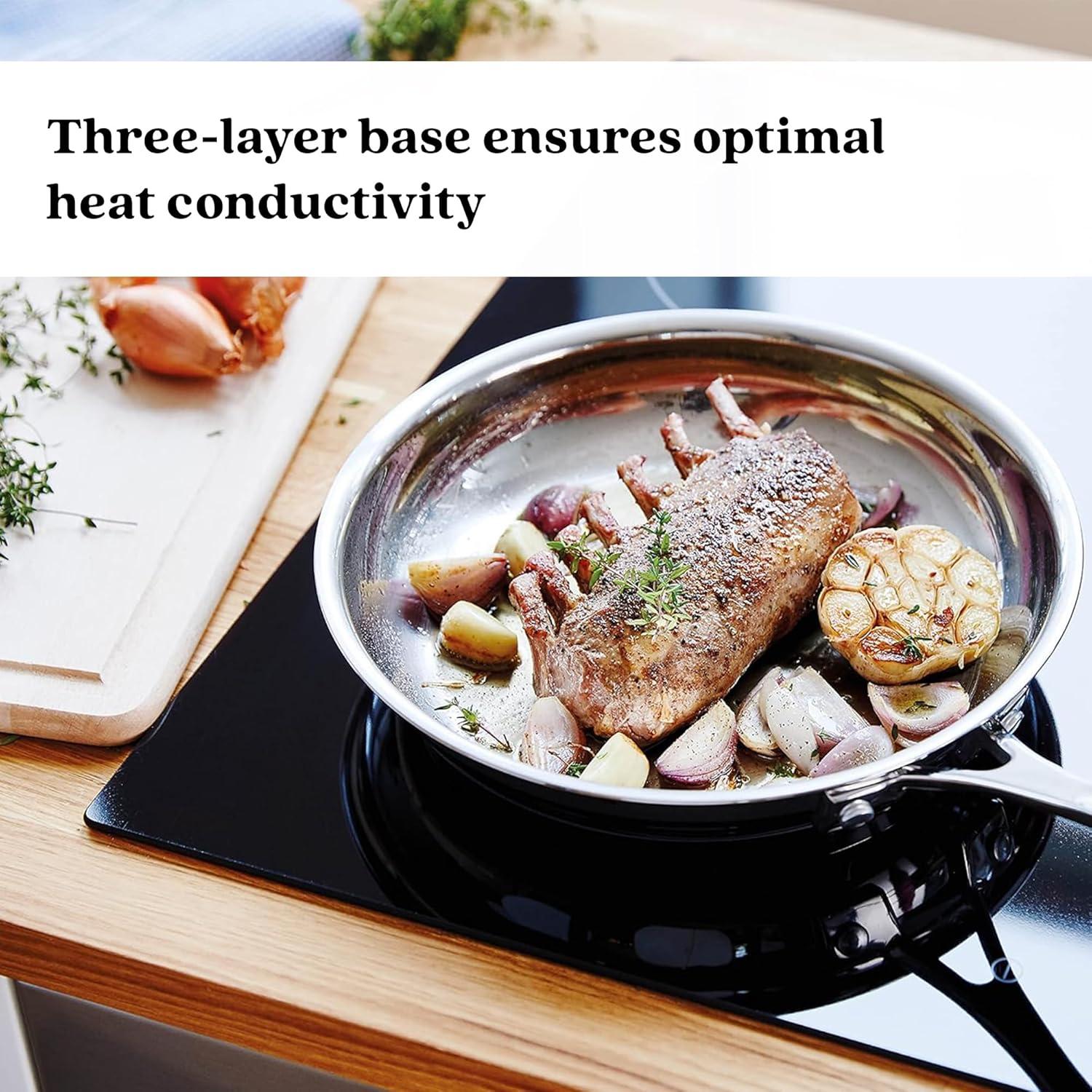 Alva Alva Chef Premium Stainless Steel Tri-Ply Frying Pan