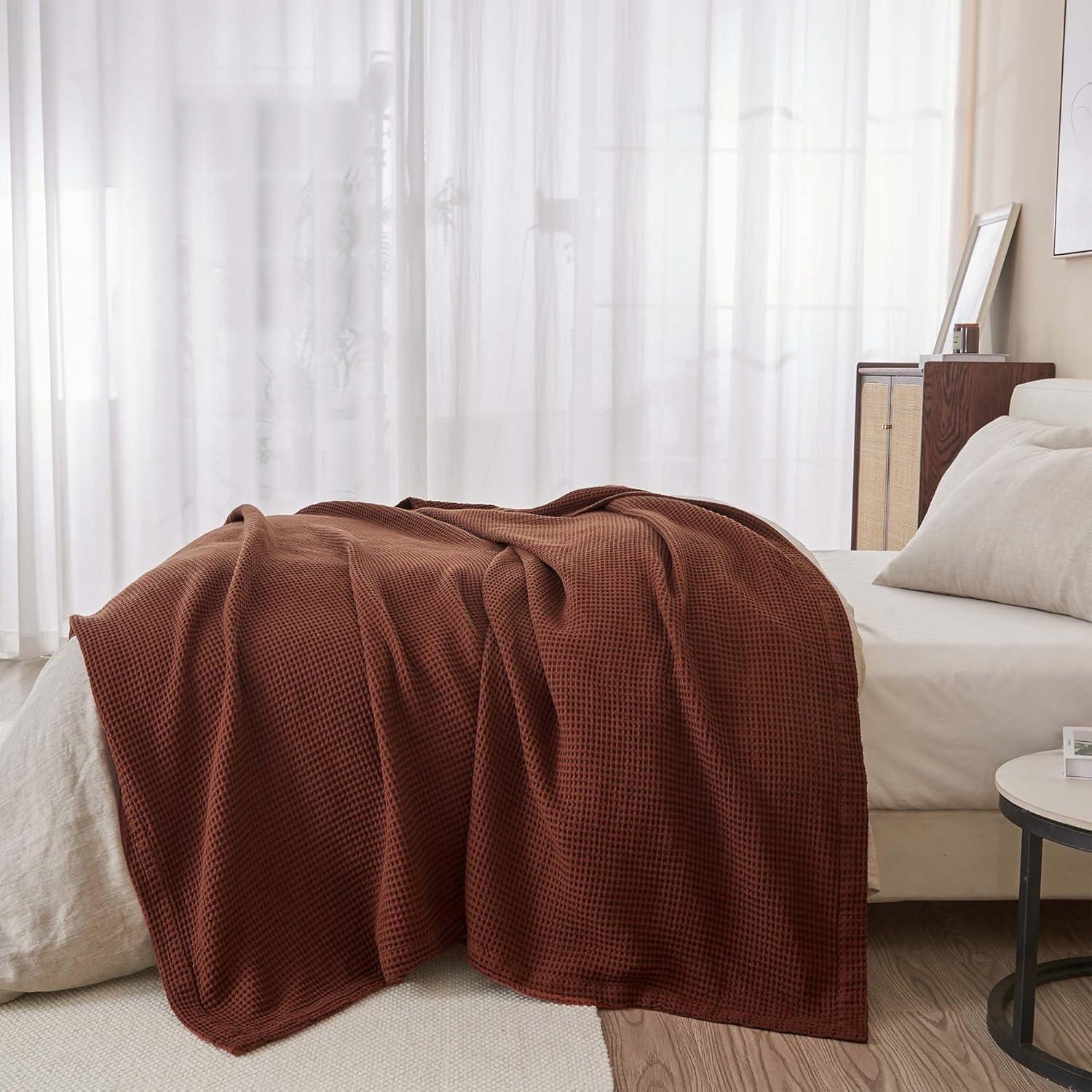 100% Cotton Waffle Weave Blanket
