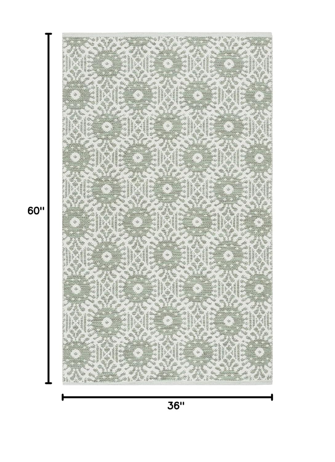 Montauk MTK612 Hand Woven Indoor Accent Rug - Light Green/Ivory - 3'x5' - Safavieh