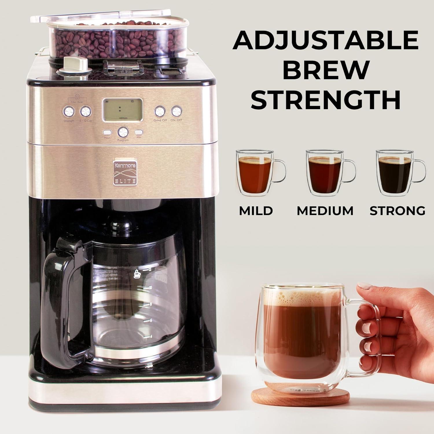 Kenmore Elite 12 Cup Programmable Grind And Brew Coffee Maker