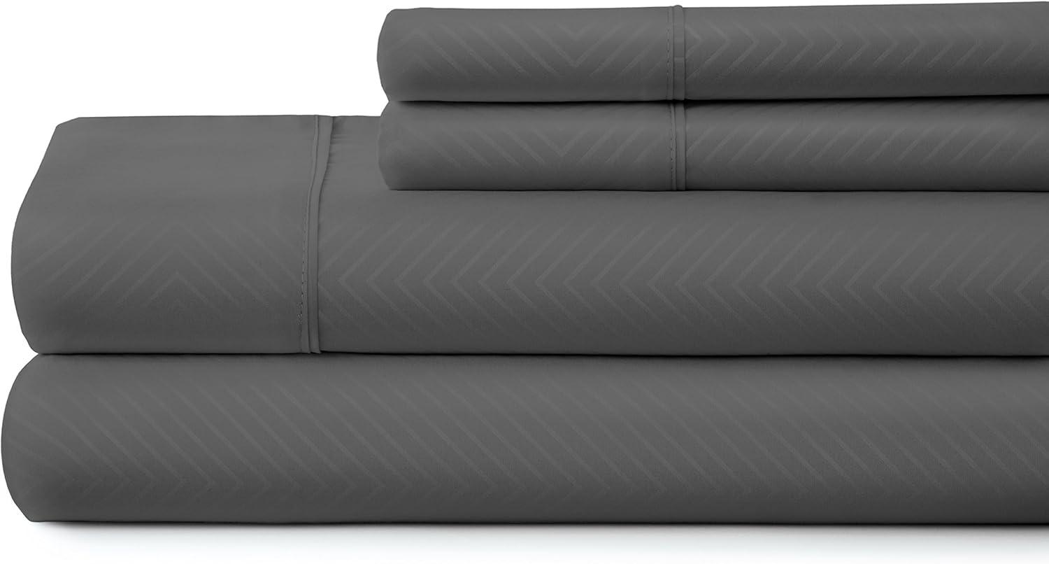 Simply Soft™ Chevron Embossed Bed Sheet Set