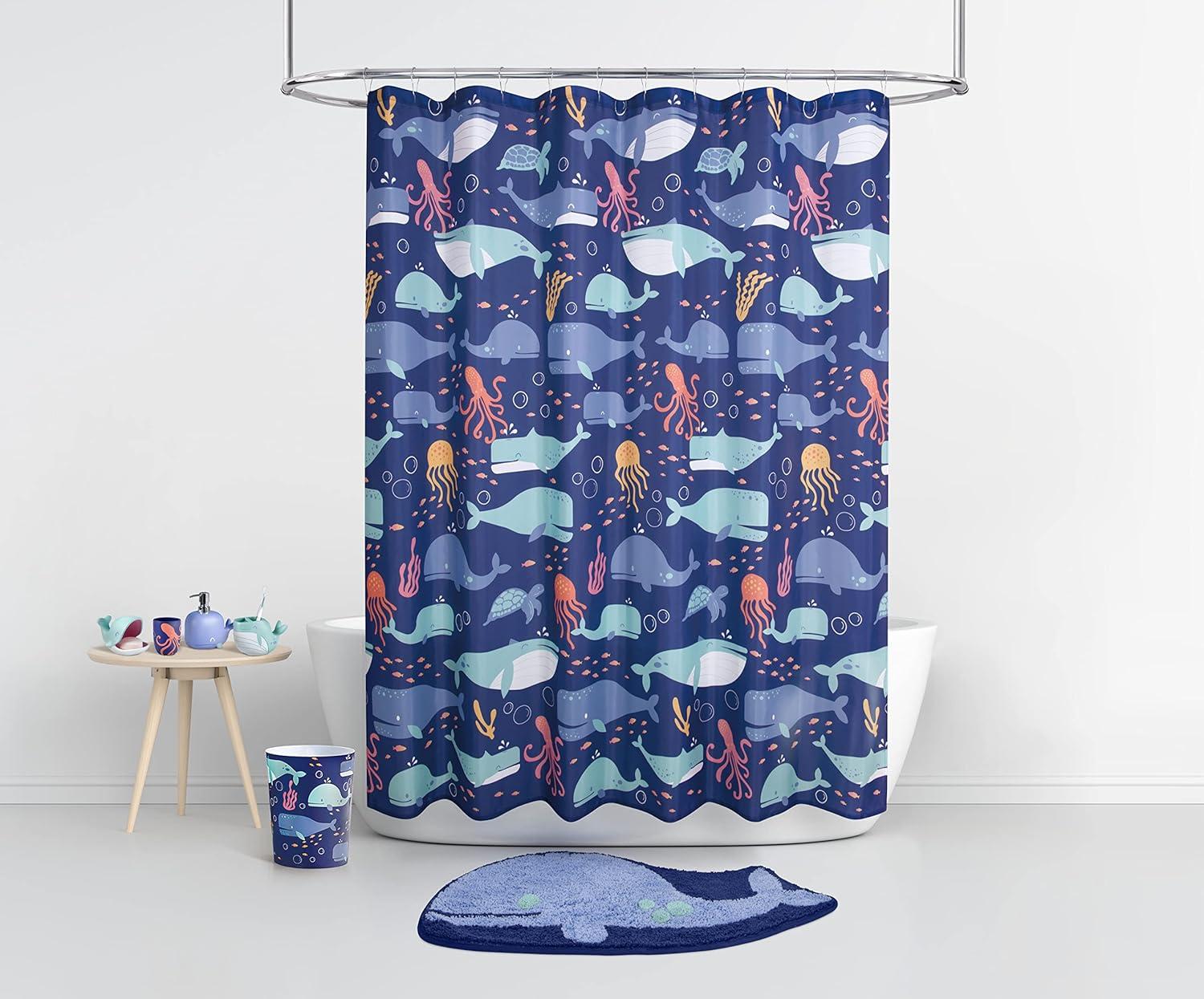 Whimsical Multicolored Ceramic Marine Life Bath Accessory Set