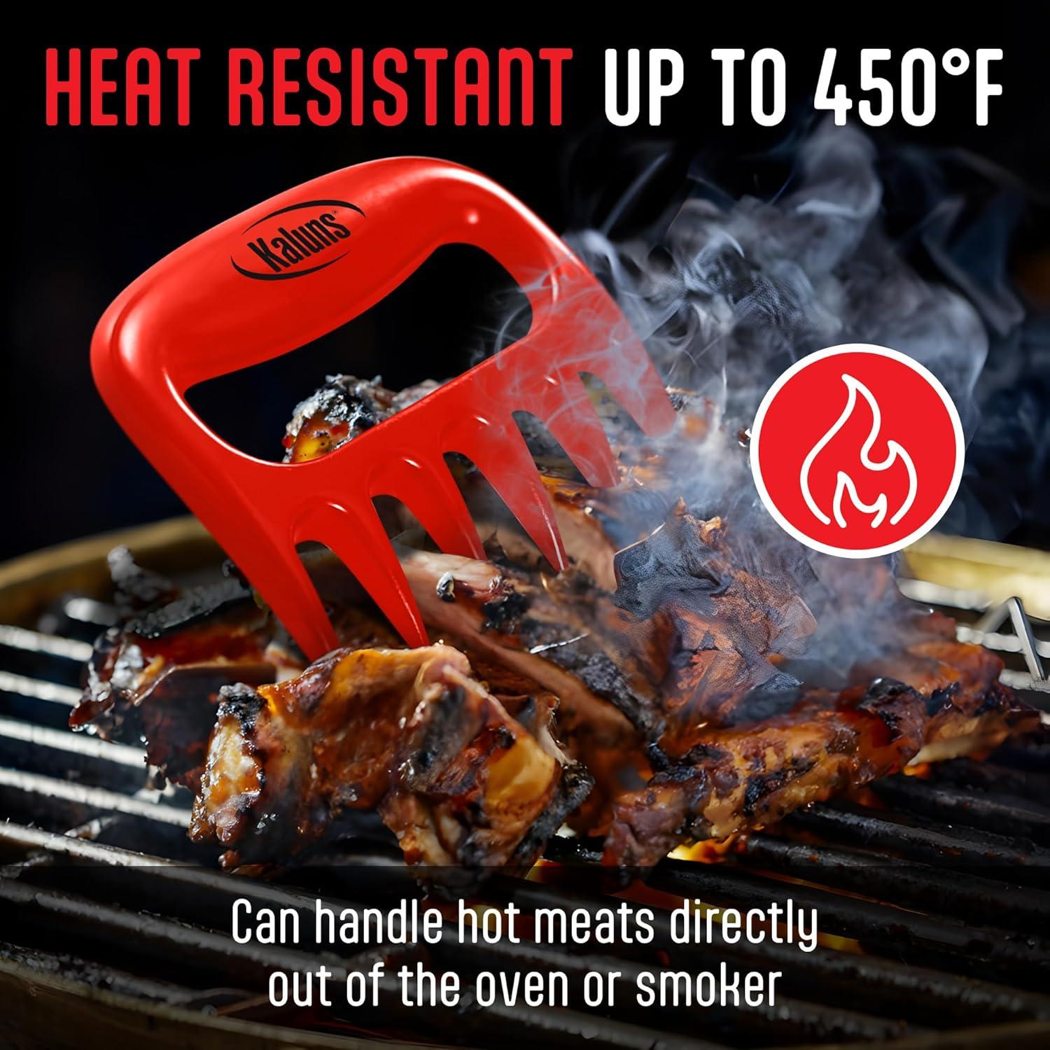 Kaluns Meat Claws Chicken Shredder Tool Kitchen Gadget BBQ Accessories, Red