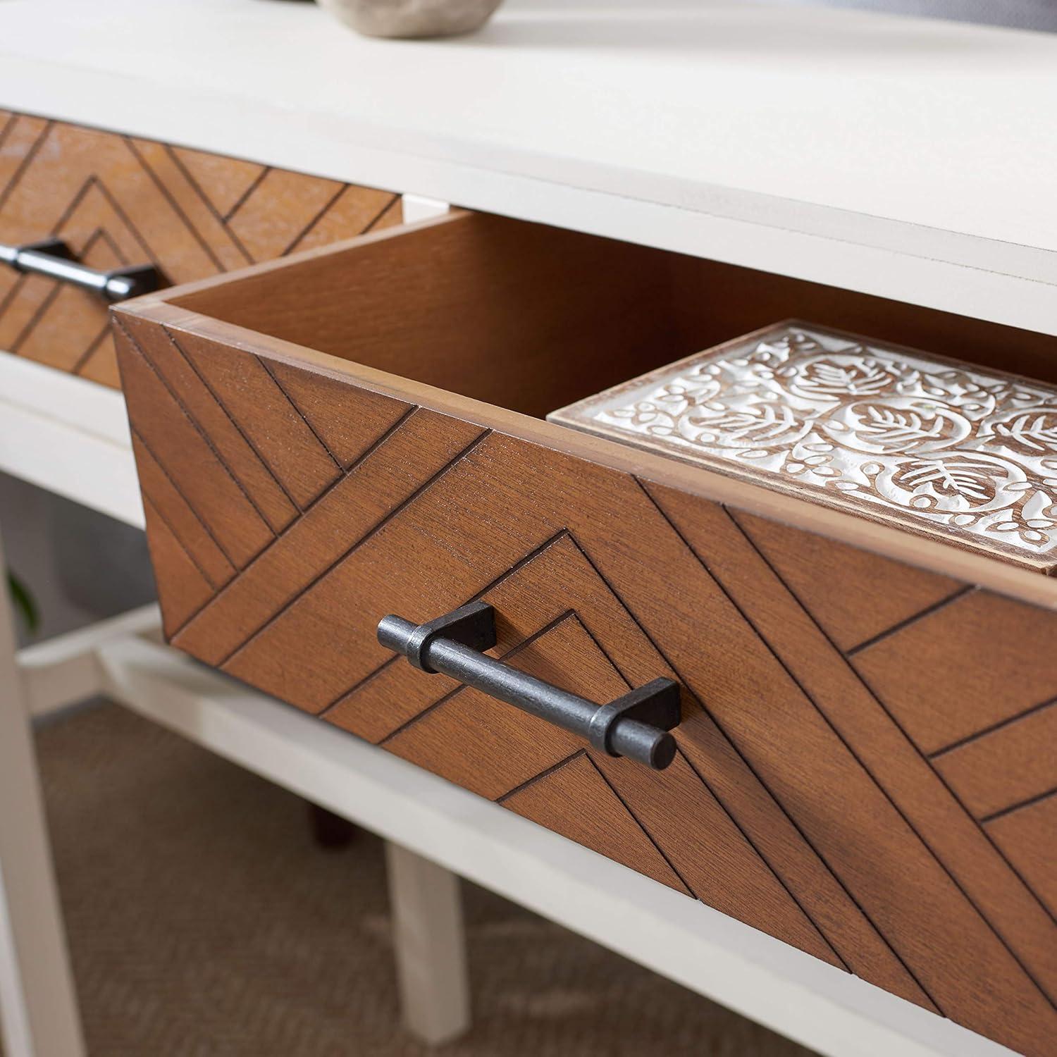 Ajana 2 Drawer Console Table - CNS5709C - Off-White - Safavieh