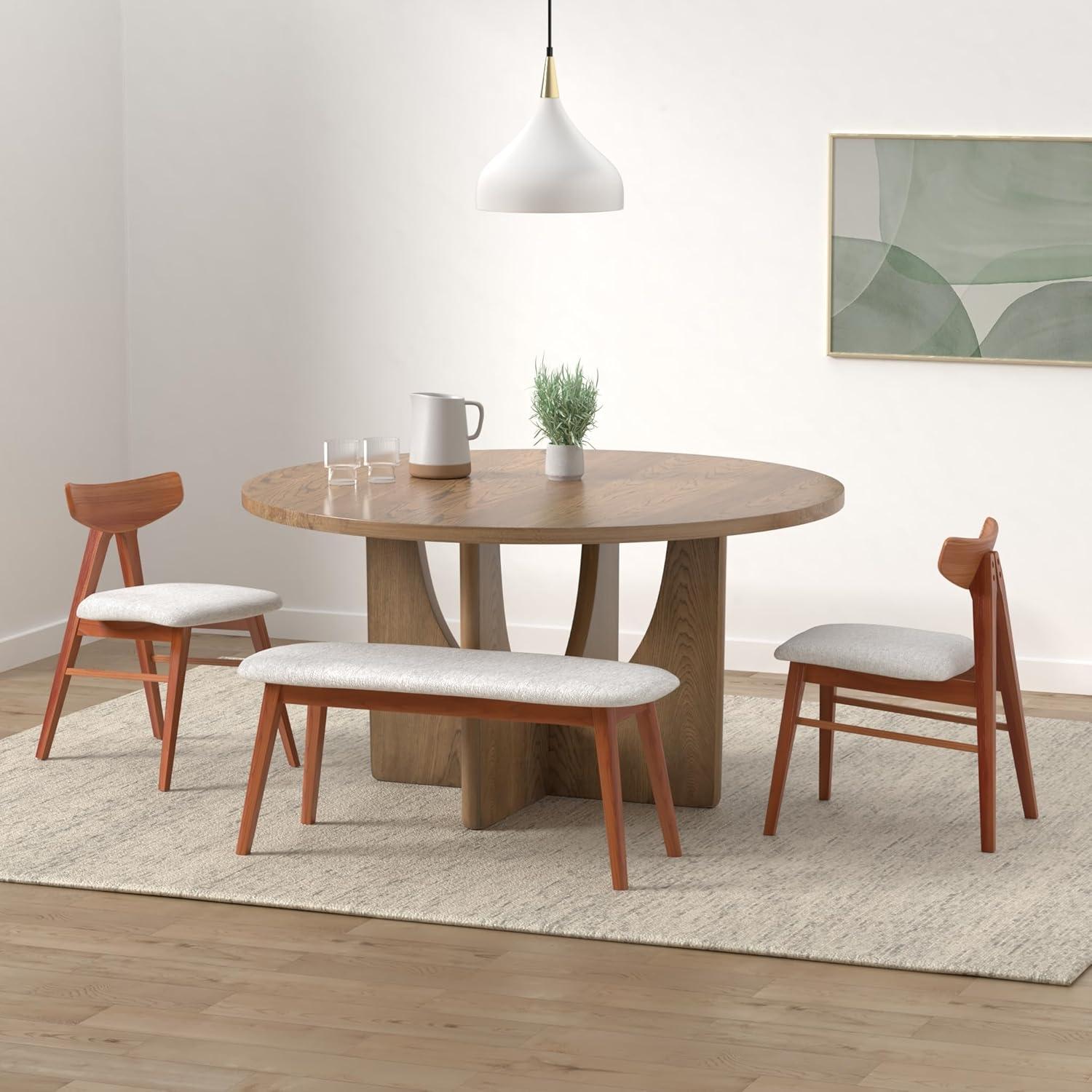 Dakmore 60" Solid Oak Pedestal Dining Table