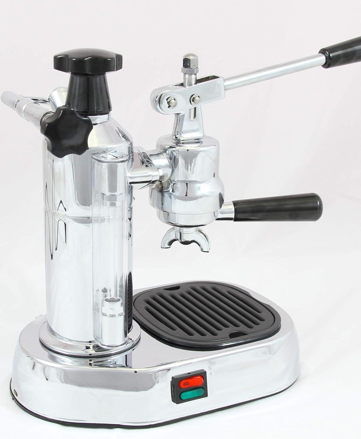 La Pavoni Chrome Lever Espresso Machine with Steam Wand