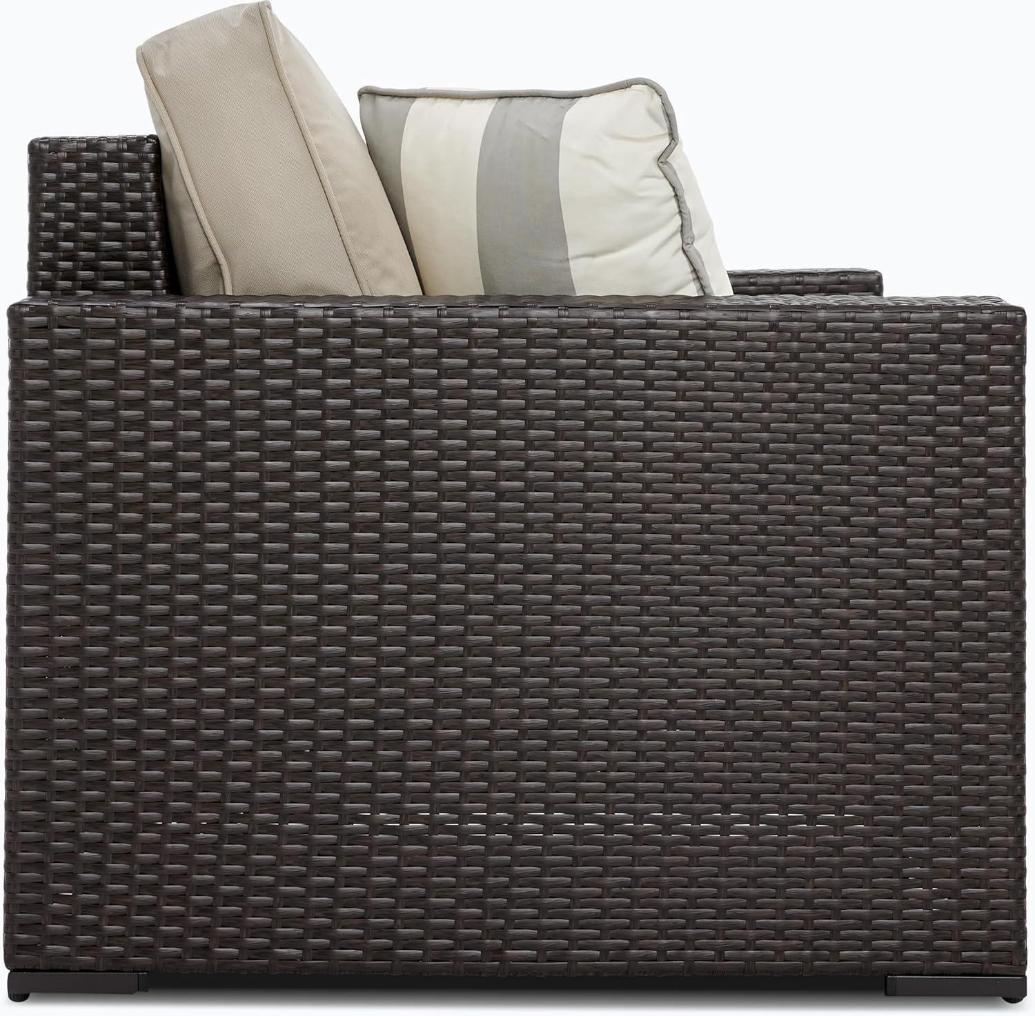 Serta Laguna Outdoor Patio Furniture Collection Arm Chair, Brown Wicker