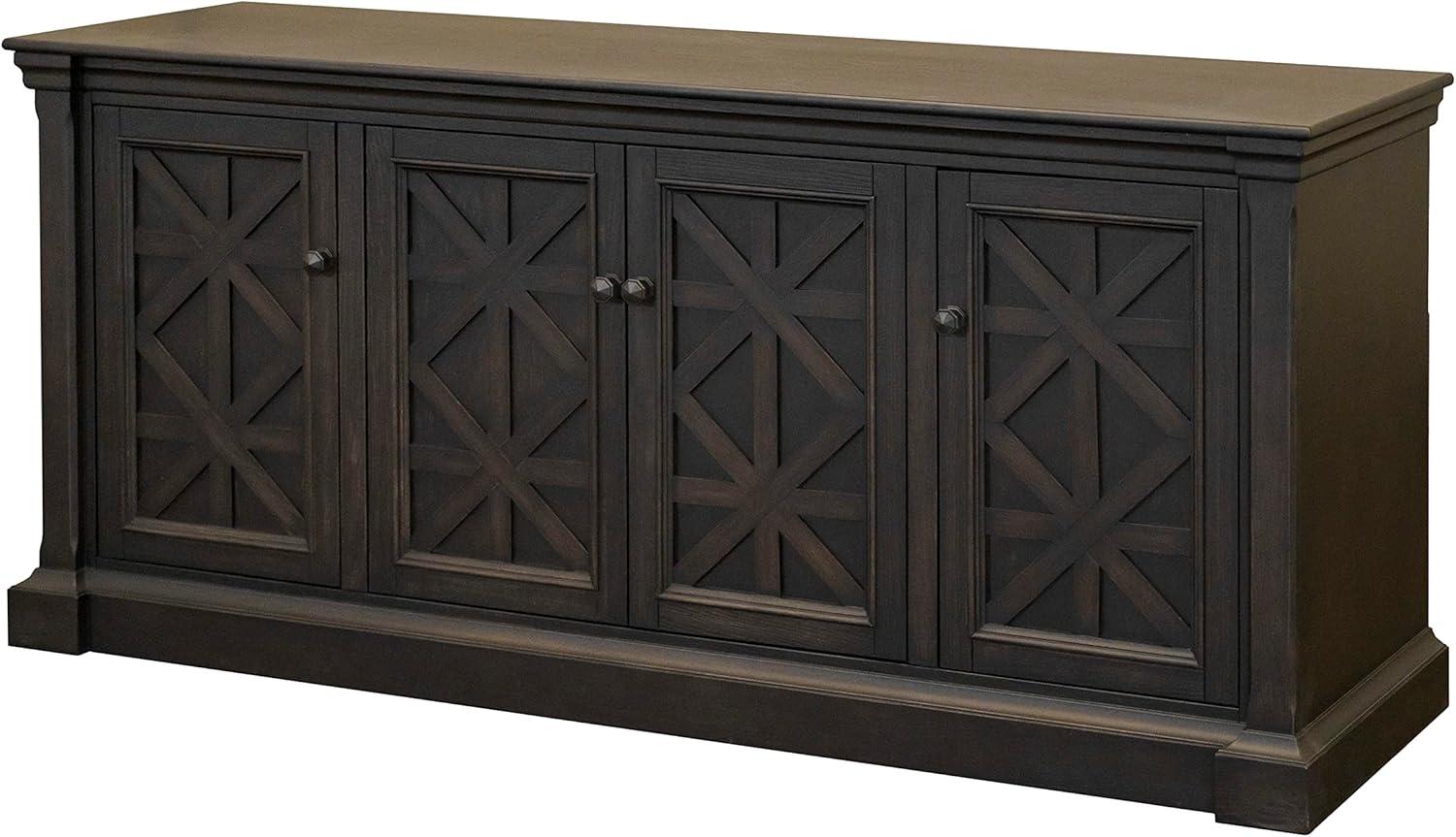 Kingston Traditional 70" TV Console: English Manor Style, No Assembly - Martin Furniture