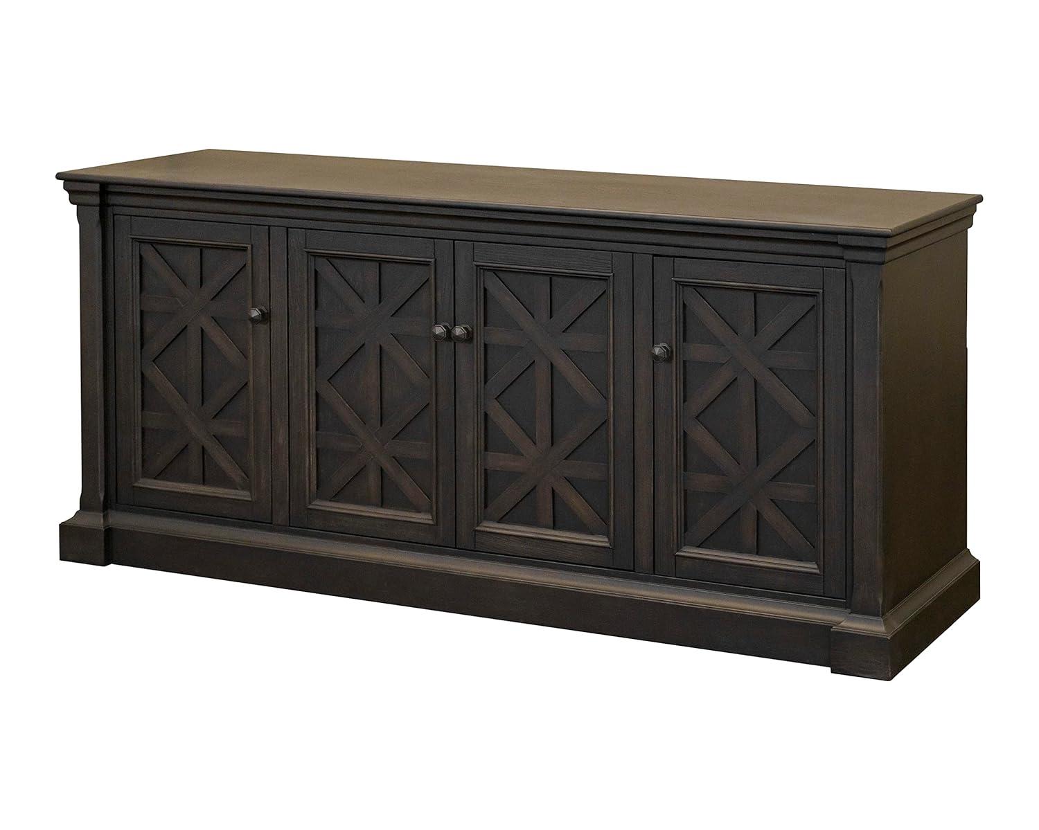 Kingston Traditional 70" TV Console: English Manor Style, No Assembly - Martin Furniture