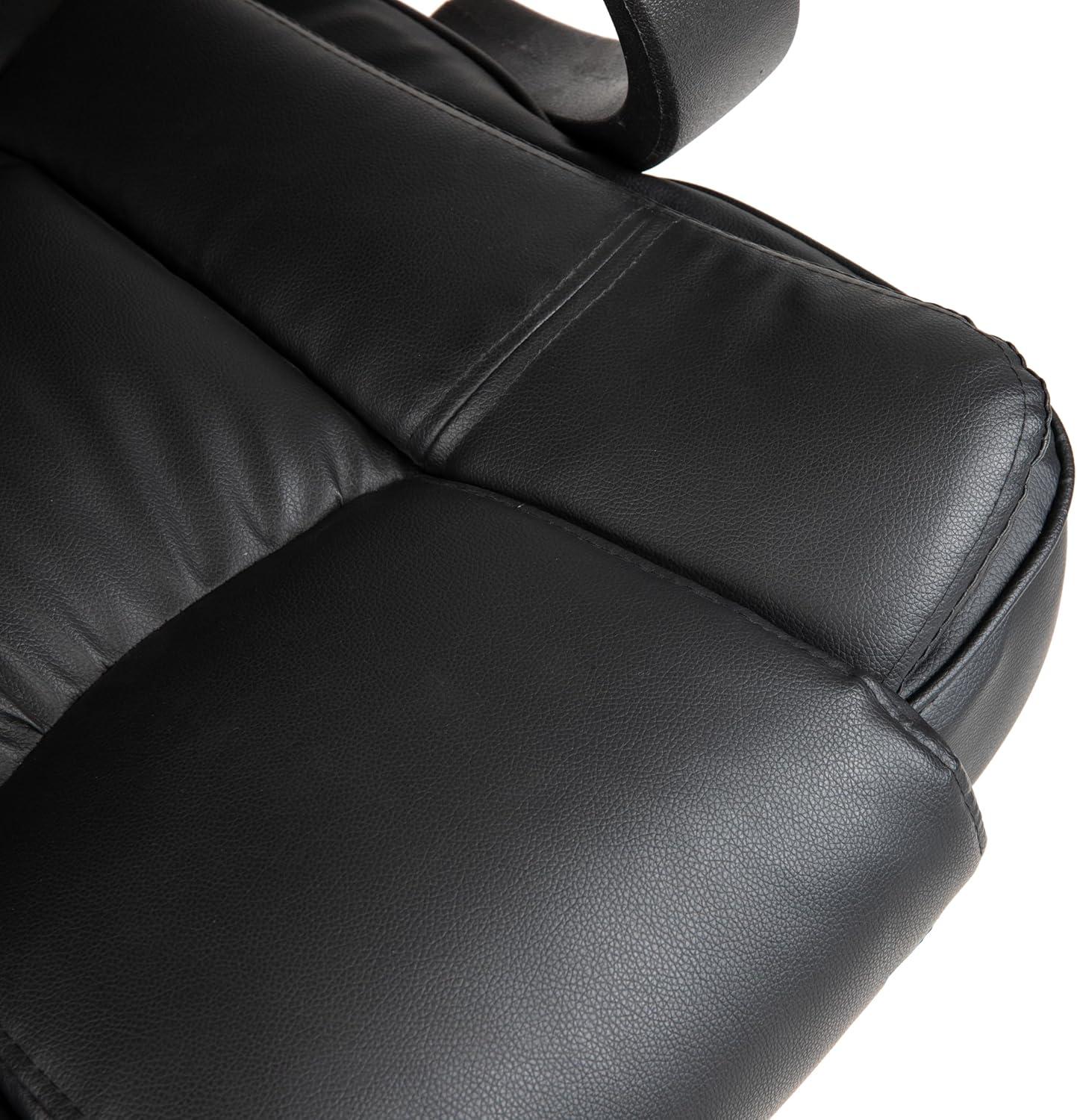 Mind Reader Executive Office Chair with Headrest, Height Adjustable, Desk Chair, Office, 23"L x 25"W x 45-49"H