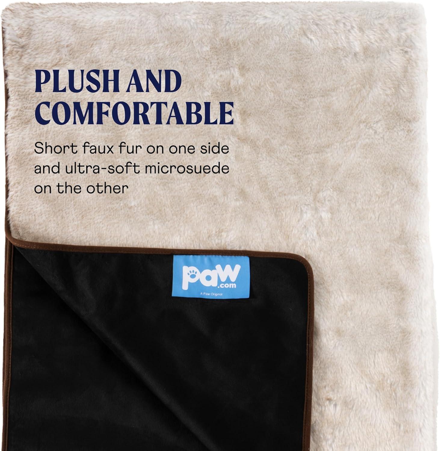 PAW BRANDS PupProtector Short Fur Waterproof Luxury Throw Blanket