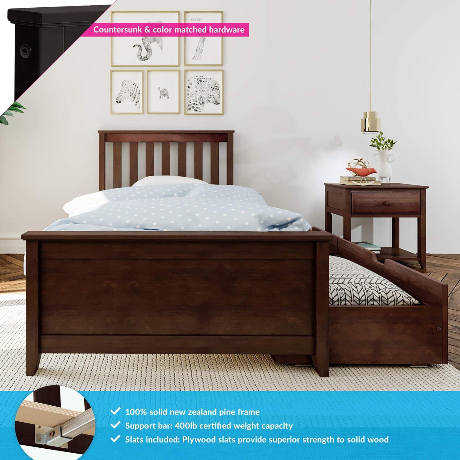 Max & Lily Twin-Size Platform Bed with Underbed Storage Drawers