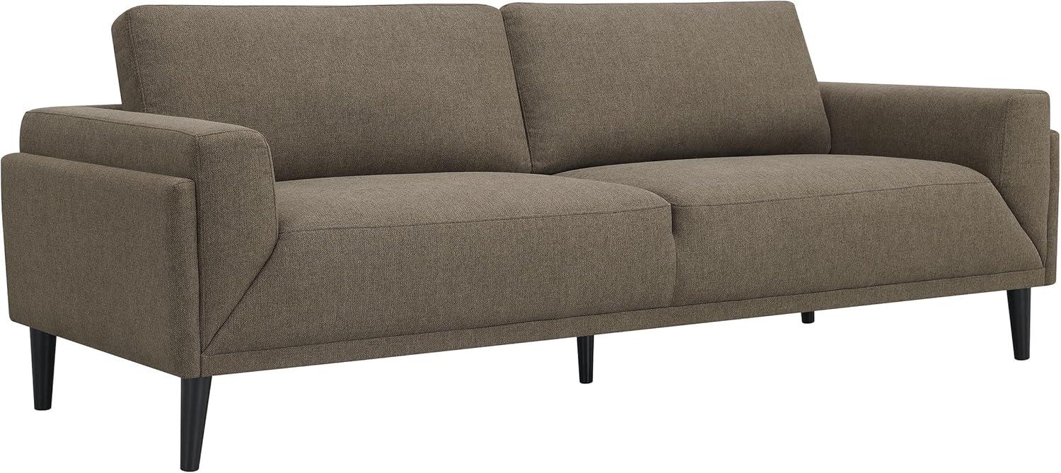 Coaster Rilynn Upholstered Fabric Sofa with Track Arms in Brown