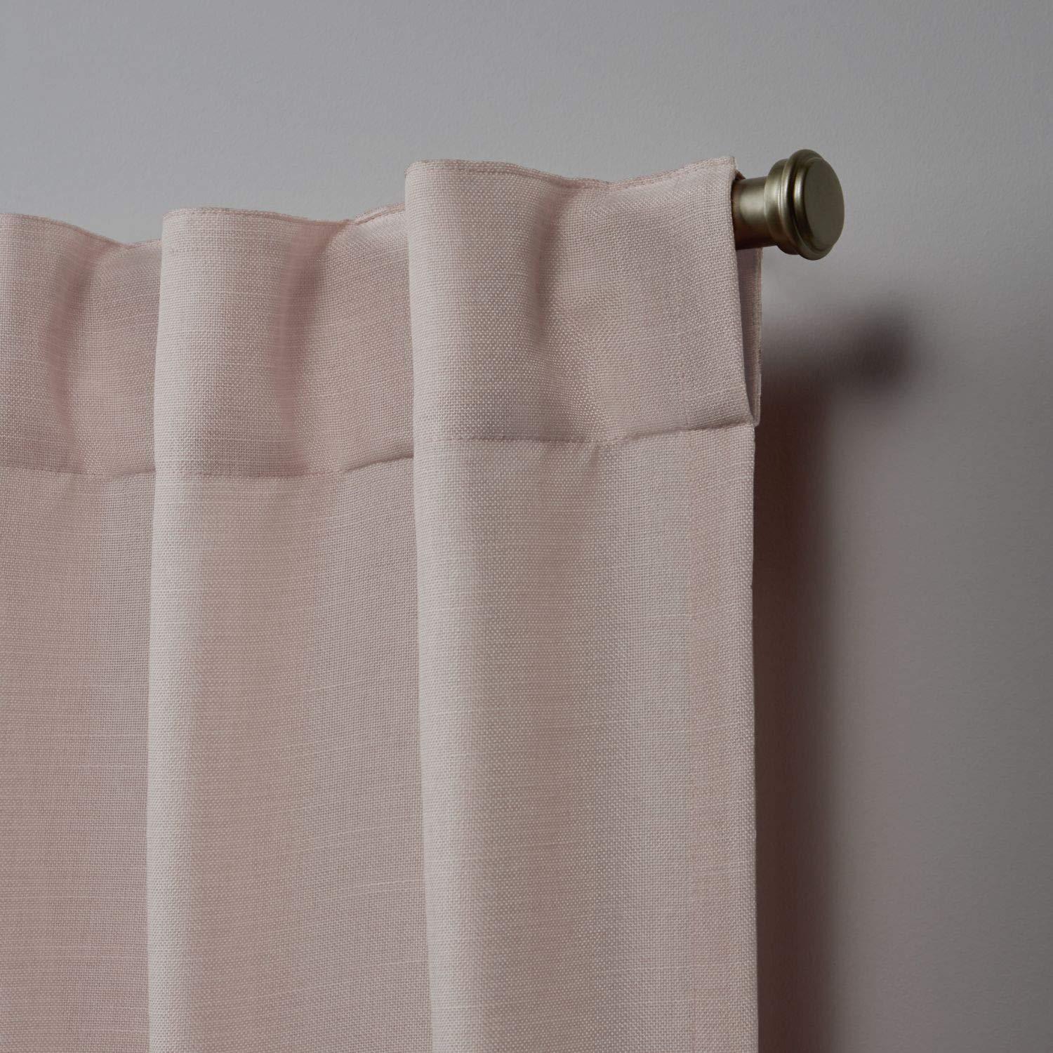 Nicole Miller Nicole Miller Faux Linen Slub Textured Hidden Tab/Rod Pocket Top Light Filtering Curtain Panel Pair (Set of 2)