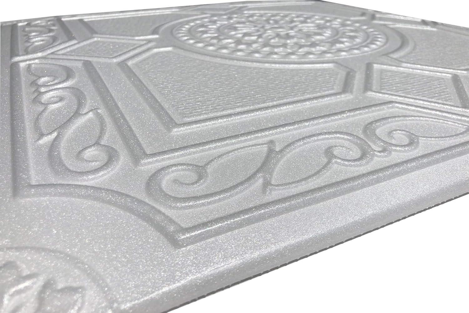 White Styrofoam Ceiling Tile Lima (Package of 8 Tiles) - same as Kensington Gardense and R30