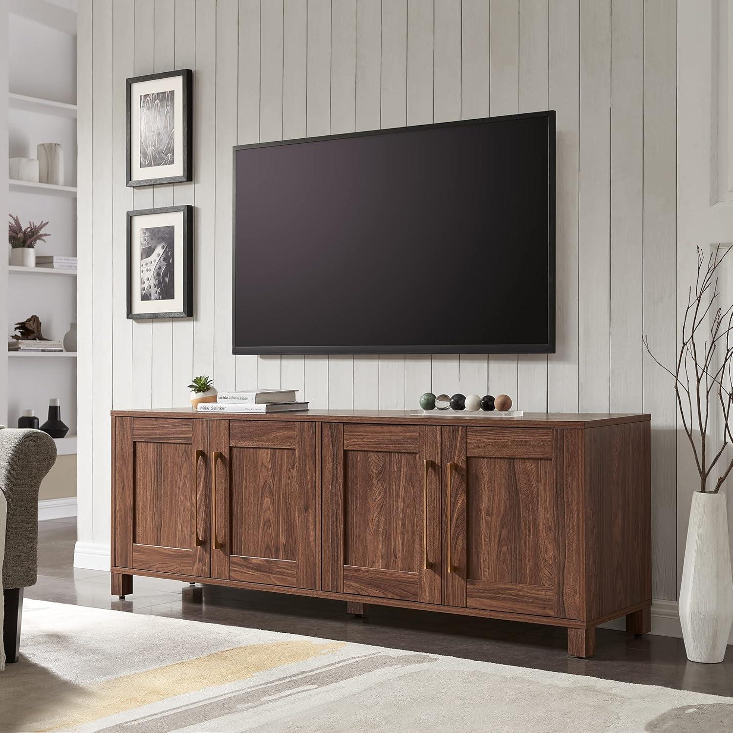 Evelyn&Zoe Chabot Rectangular TV Stand for TV's up to 75", Walnut