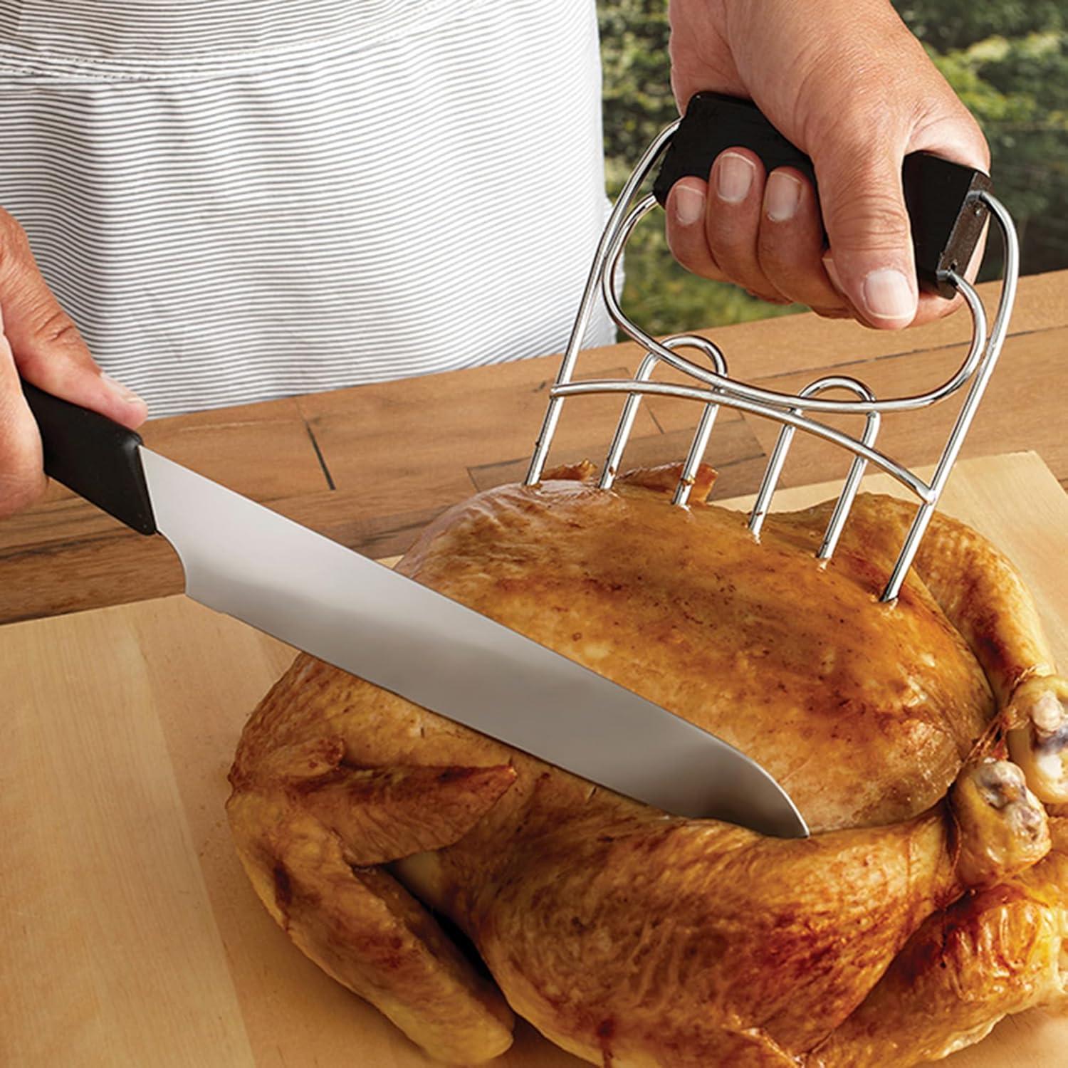 Heavy-Duty Stainless Steel Meat Shredding Claws with Black Rubber Handles