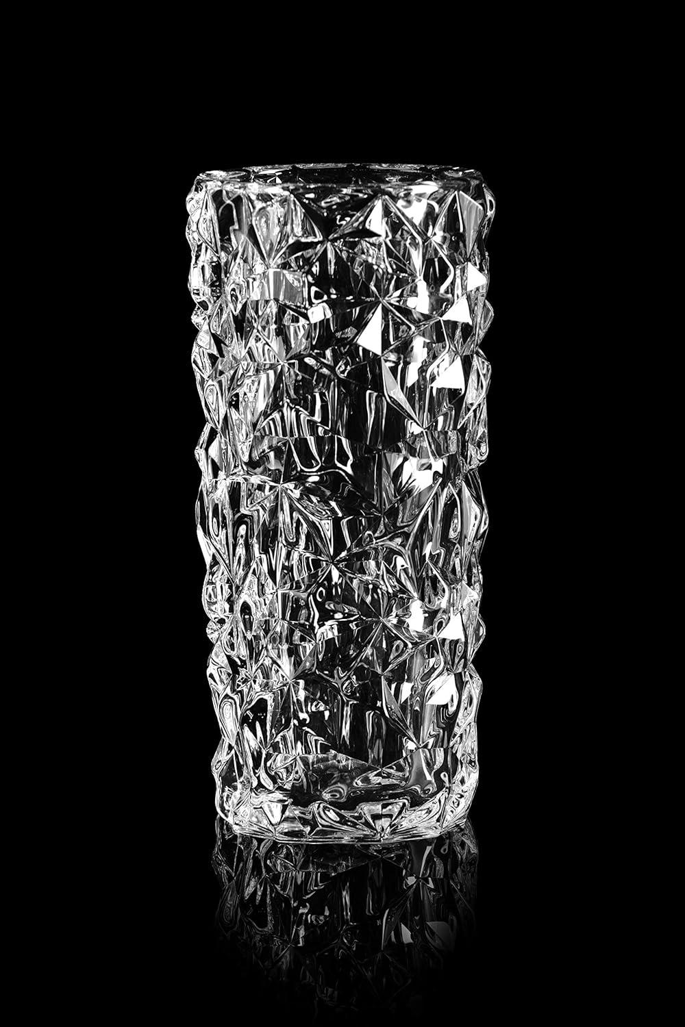 Orrefors Carat Clear Crystal Flower Vase