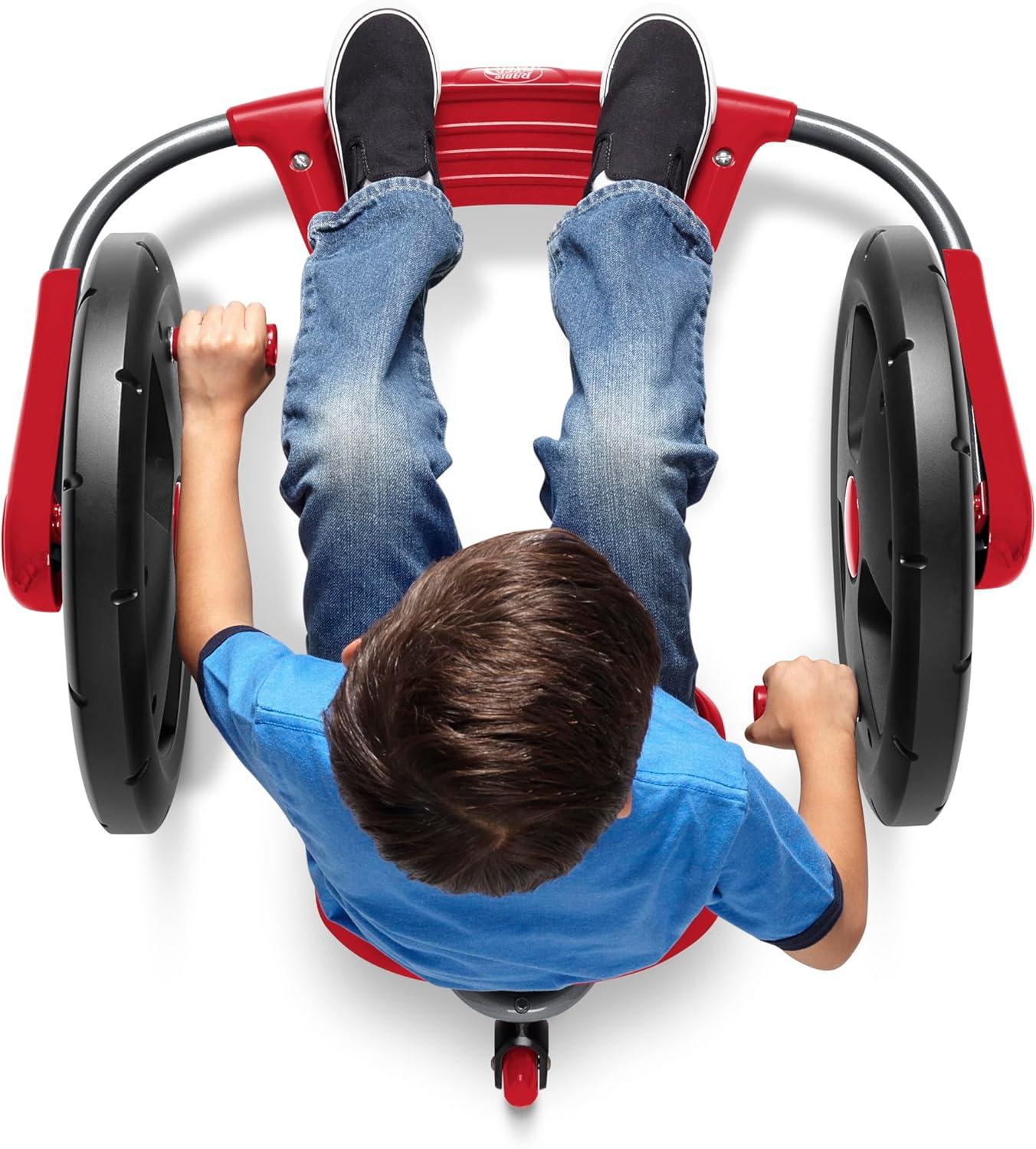 Radio Flyer, Cyclone Ride-on for Kids, Arm Powered, 16" Wheels, Red, Multipack Quantity 1