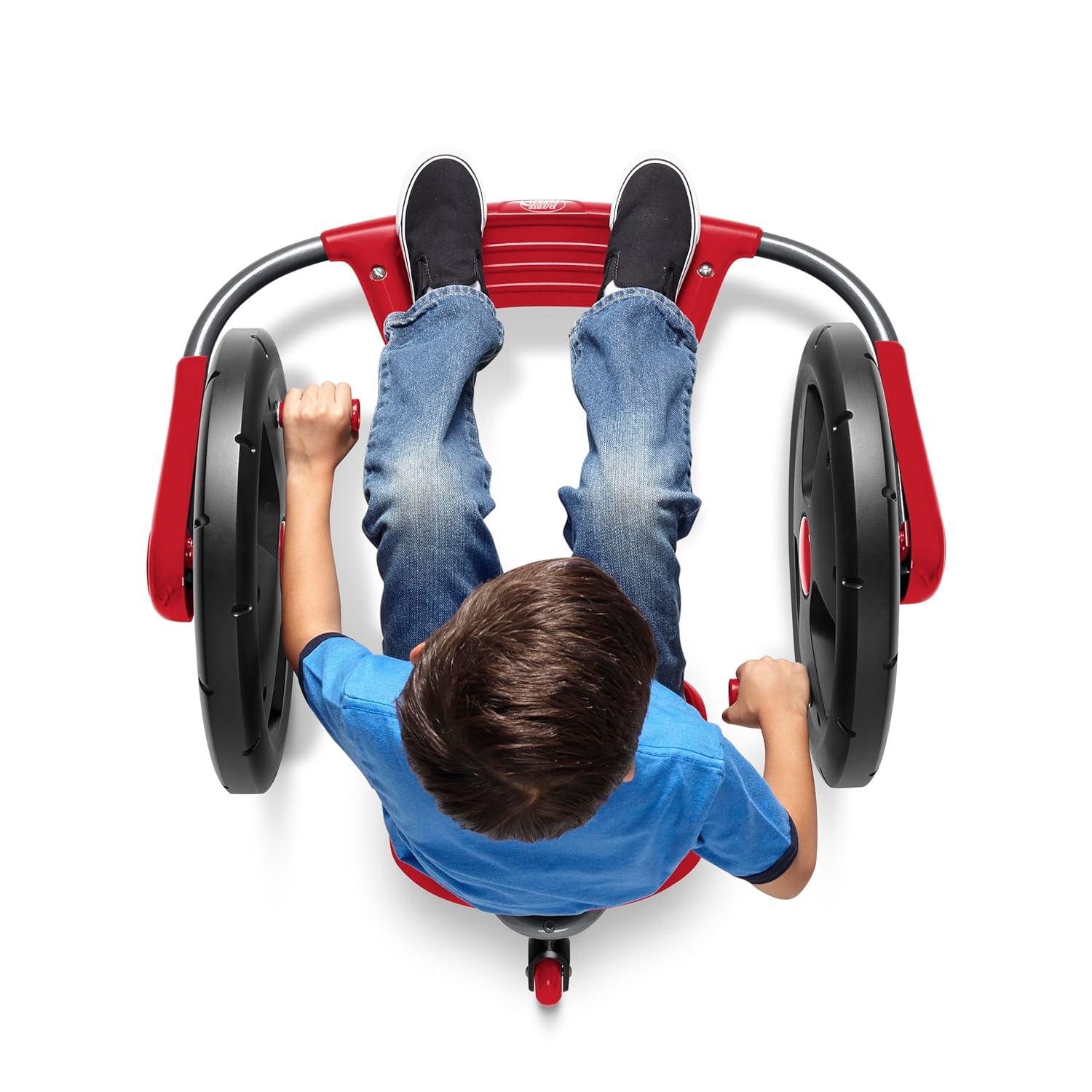 Radio Flyer, Cyclone Ride-on for Kids, Arm Powered, 16" Wheels, Red, Multipack Quantity 1