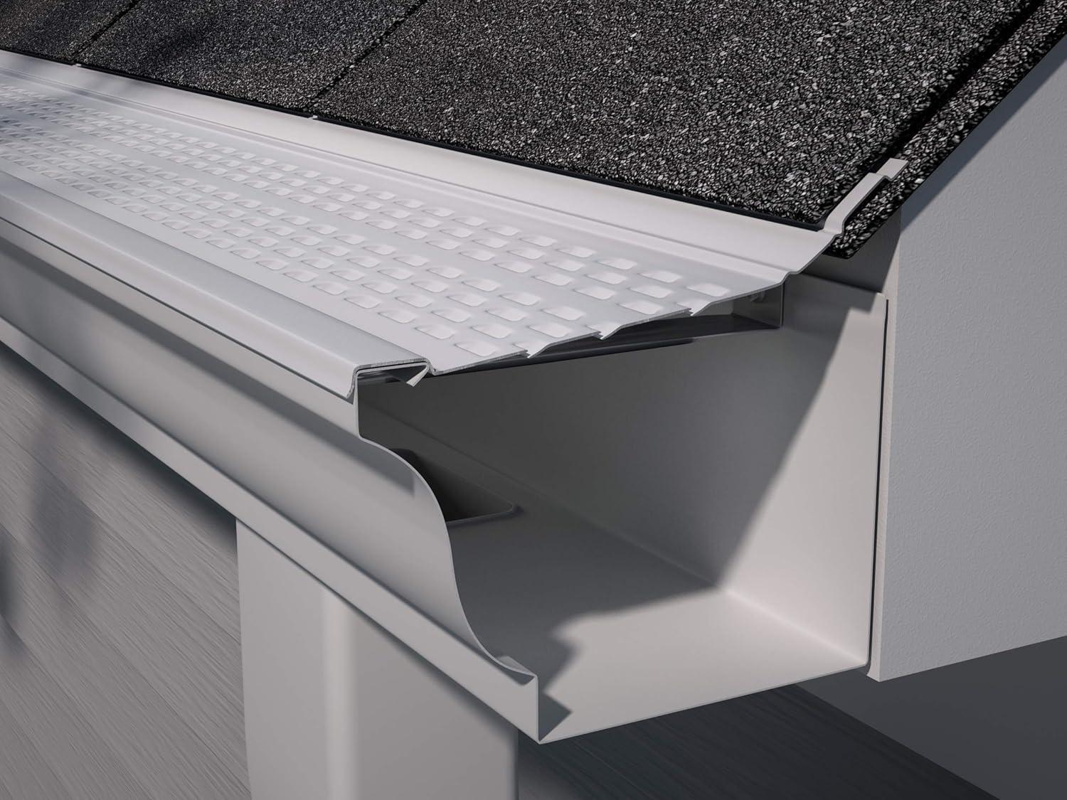 E-Z-GUTTER GUARD GG6EZLEAFPRO-BX E-Z-Leaf Protection Guards (for 5"/6" Gutters) -Covers 100 feet (25-4 Foot Sections), White
