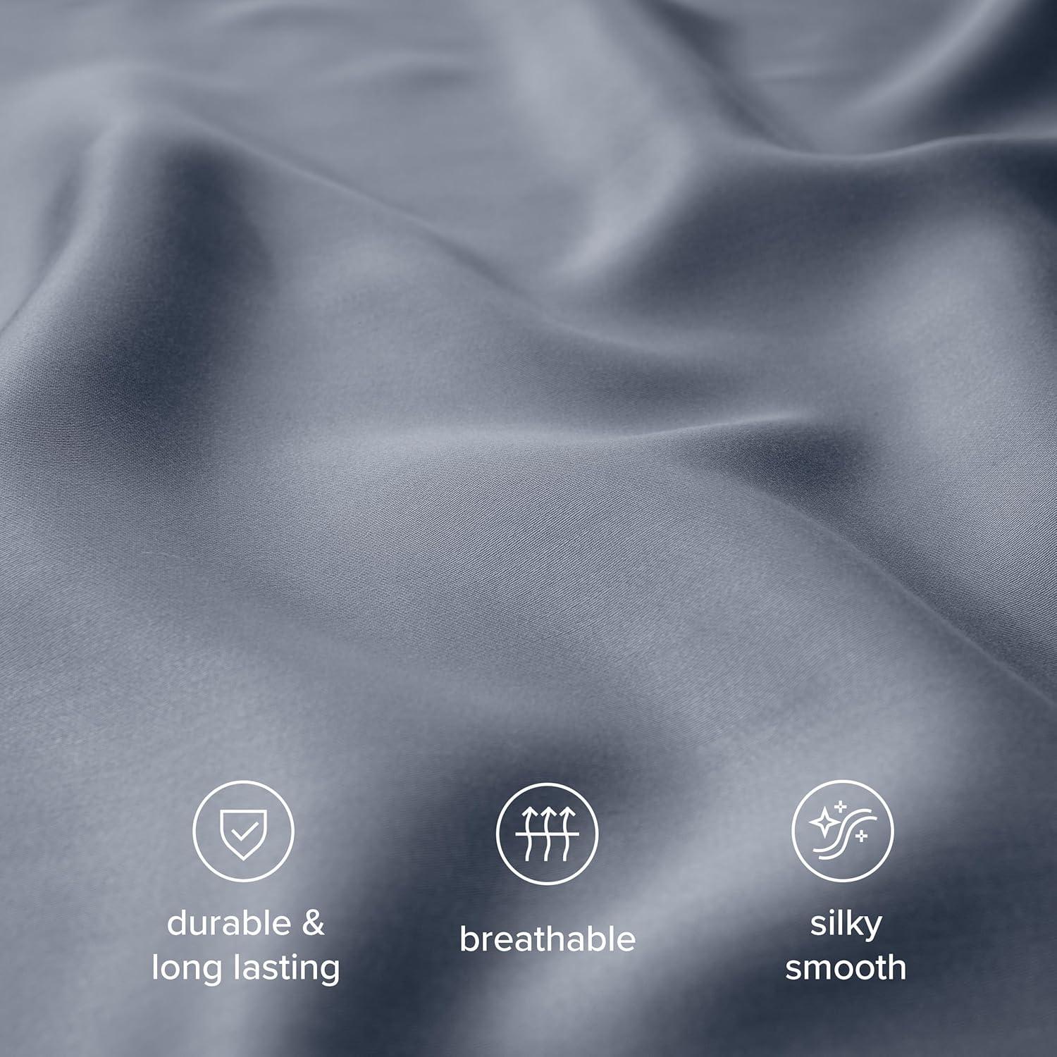 Full/Queen Indigo TENCEL™ Lyocell Duvet Cover Set by Bare Home