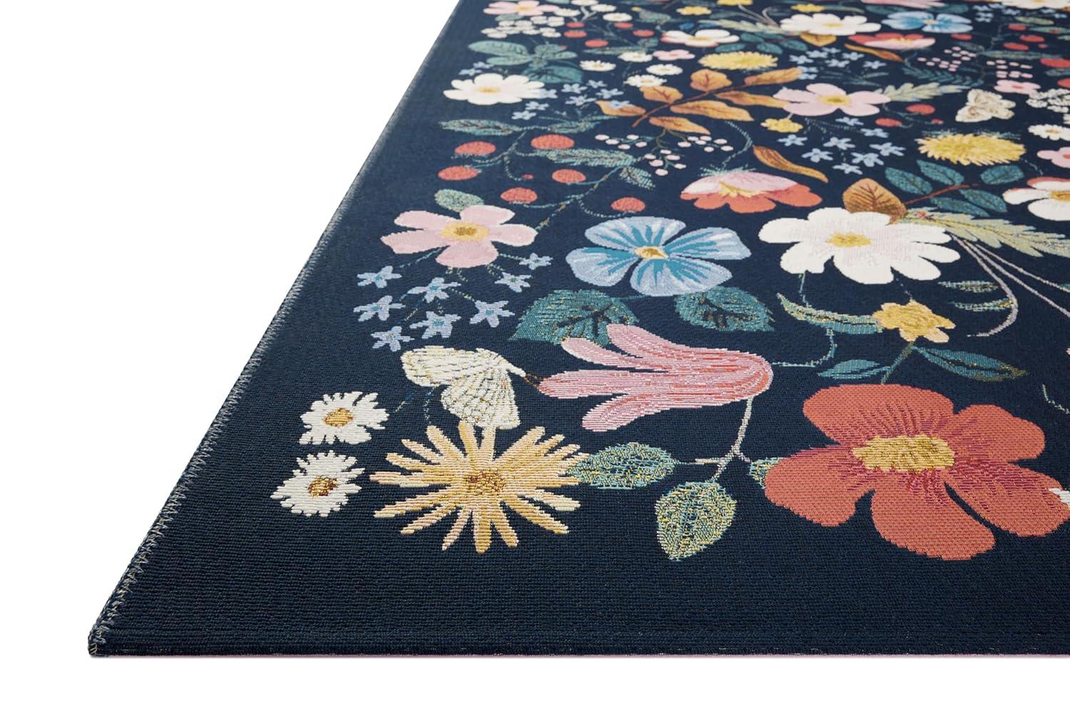 Rifle Paper Co. x Loloi Perennial Black/Navy Indoor / Outdoor Area Rug