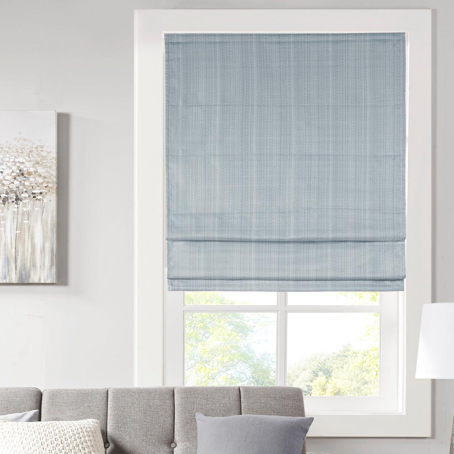 Galen Basketweave Cordless Room Darkening Single Roman Shade