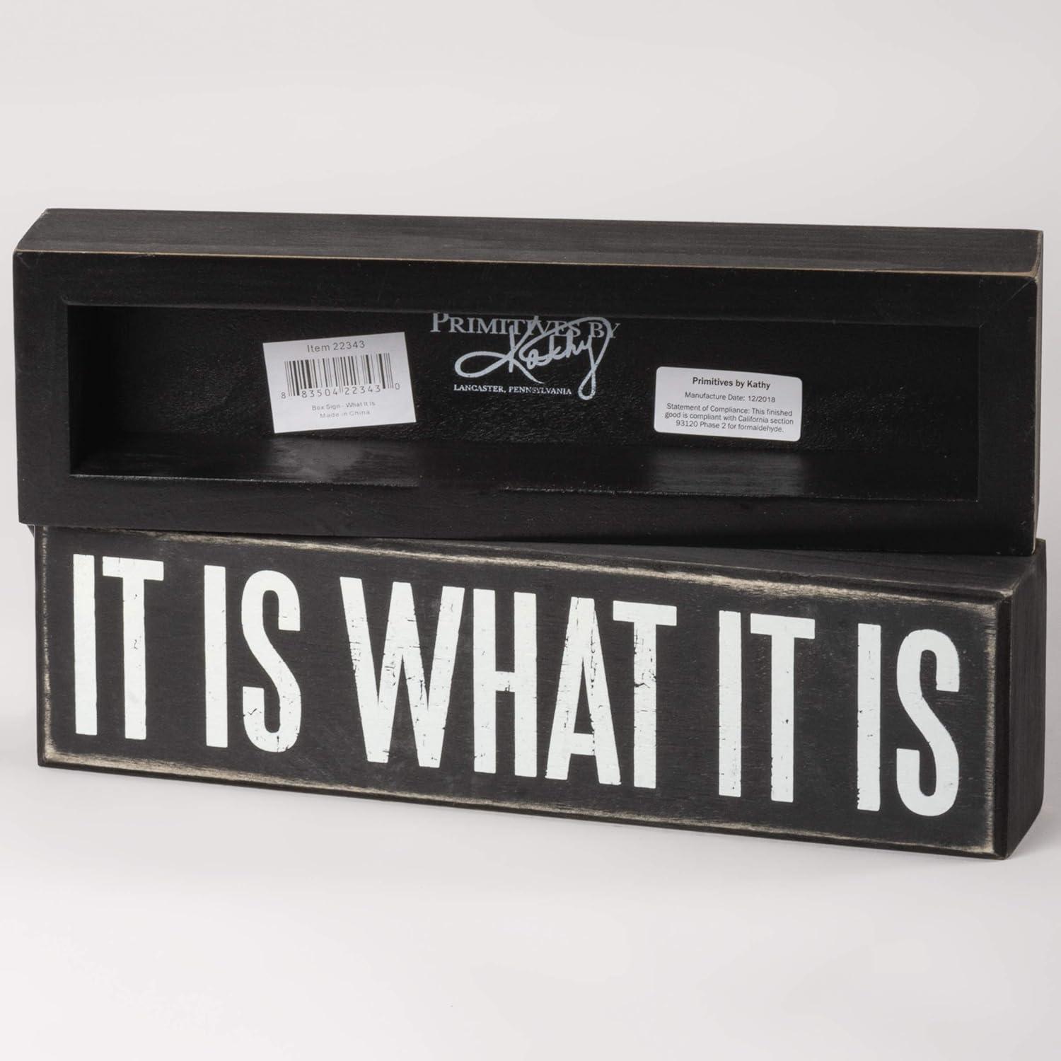 Primitives by Kathy Wood Box Sign, 10.5-Inch by 3-Inch, What it is