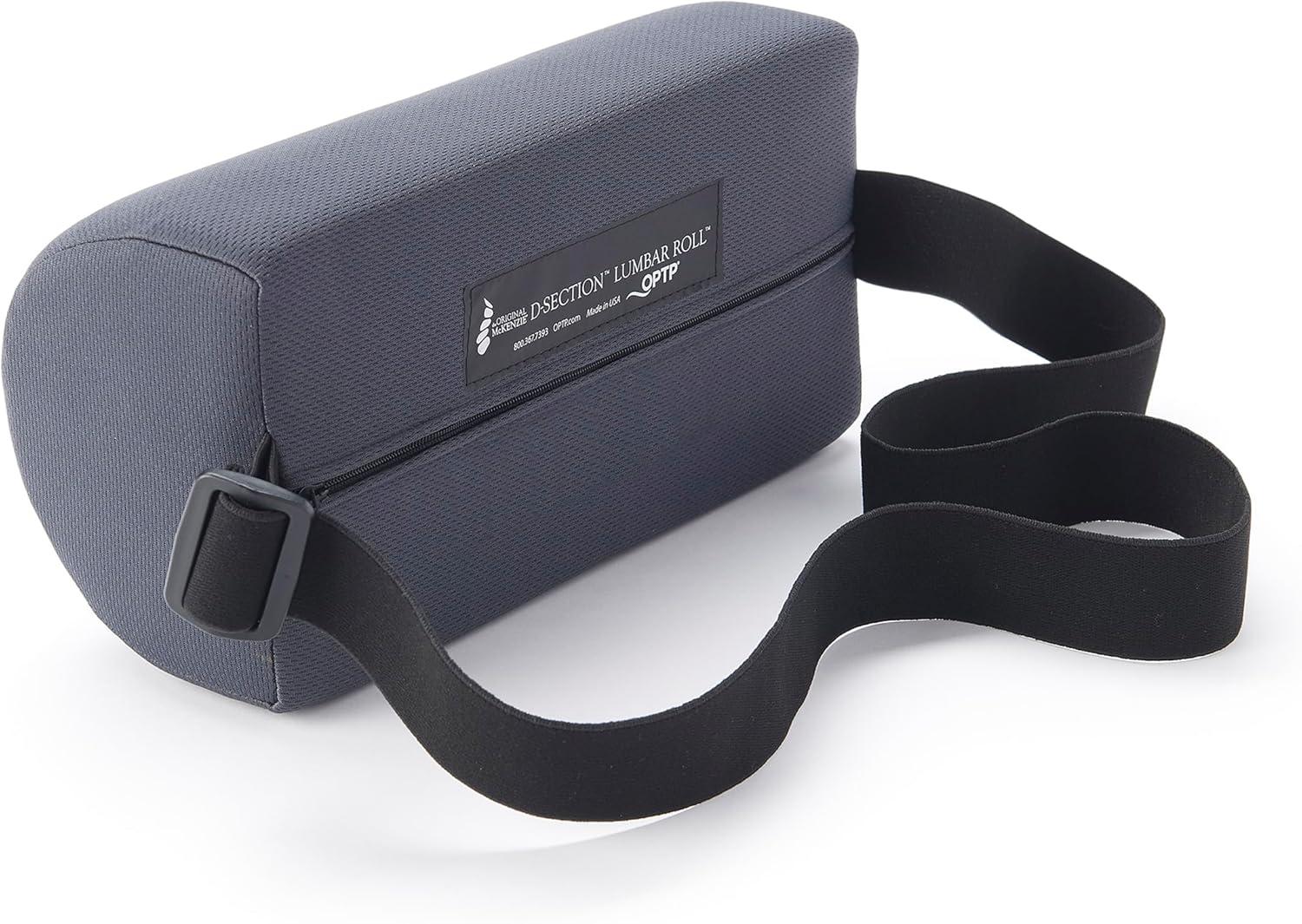 OPTP The Original McKenzie D-Section Lumbar Roll – USA Made Low Back Lumbar Support Pillow for Office, Back Pillow for Car and Travel