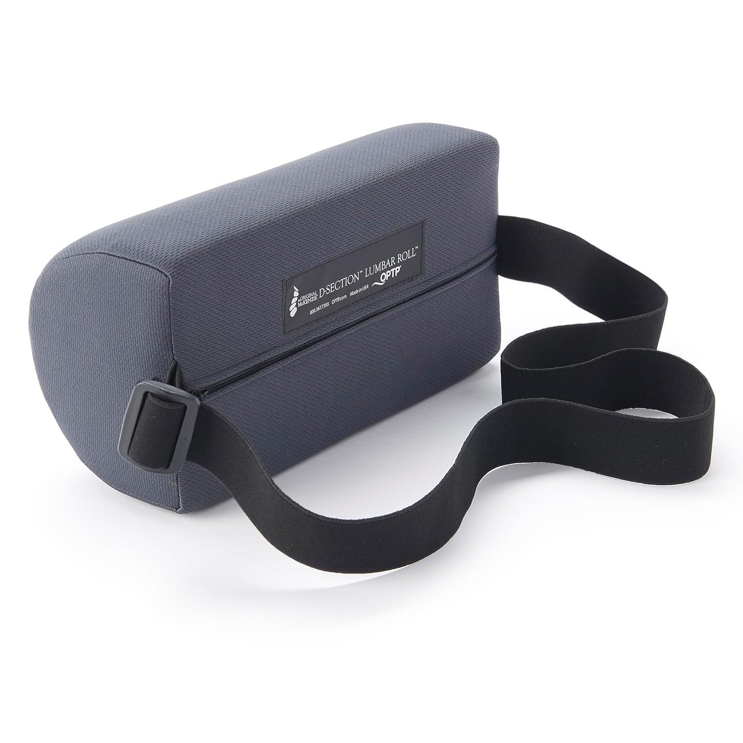 OPTP The Original McKenzie D-Section Lumbar Roll – USA Made Low Back Lumbar Support Pillow for Office, Back Pillow for Car and Travel