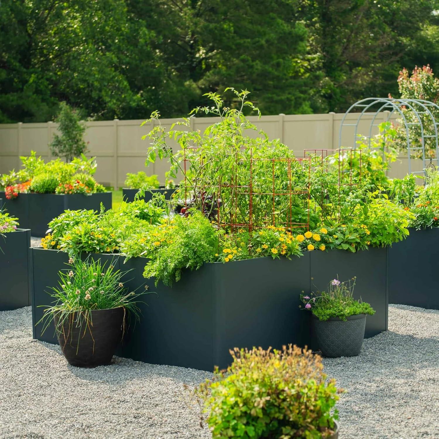 Vego Garden Metal Outdoor L Shape Planter Box