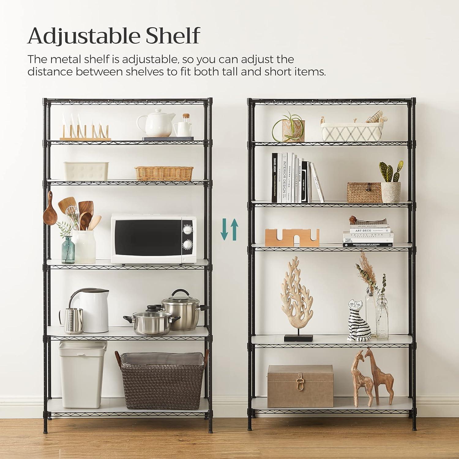 FDW  6-Tier Freely Assemble Wire Shelving Unit Heavy Duty Storage Rack Metal Shelf Garage Storage Shelves