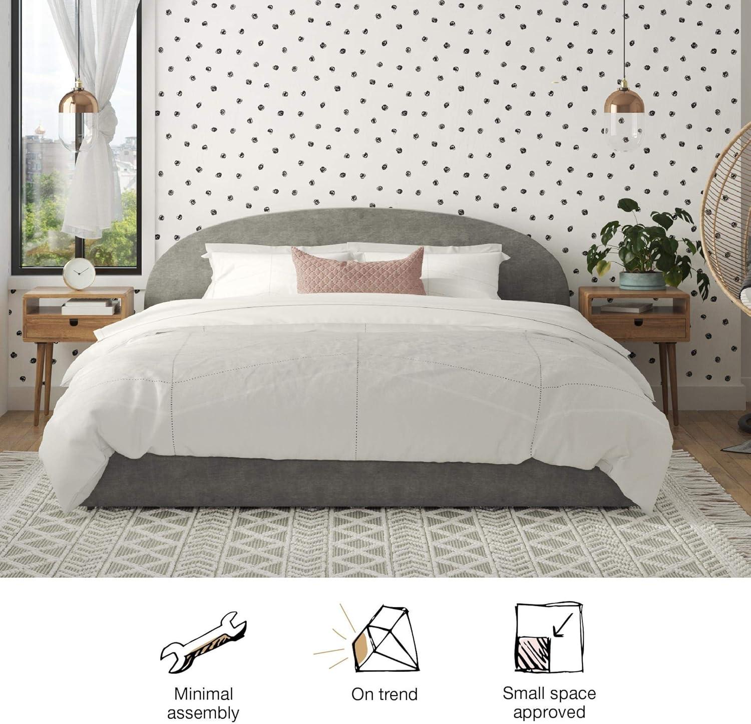 Moon Upholstered Platform Storage Bed