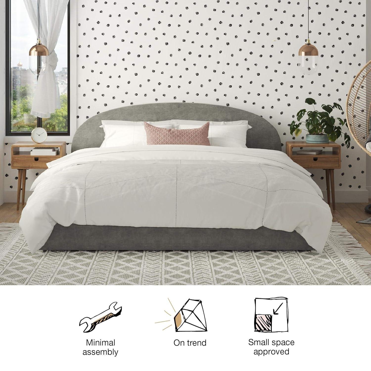 Moon Upholstered Platform Storage Bed