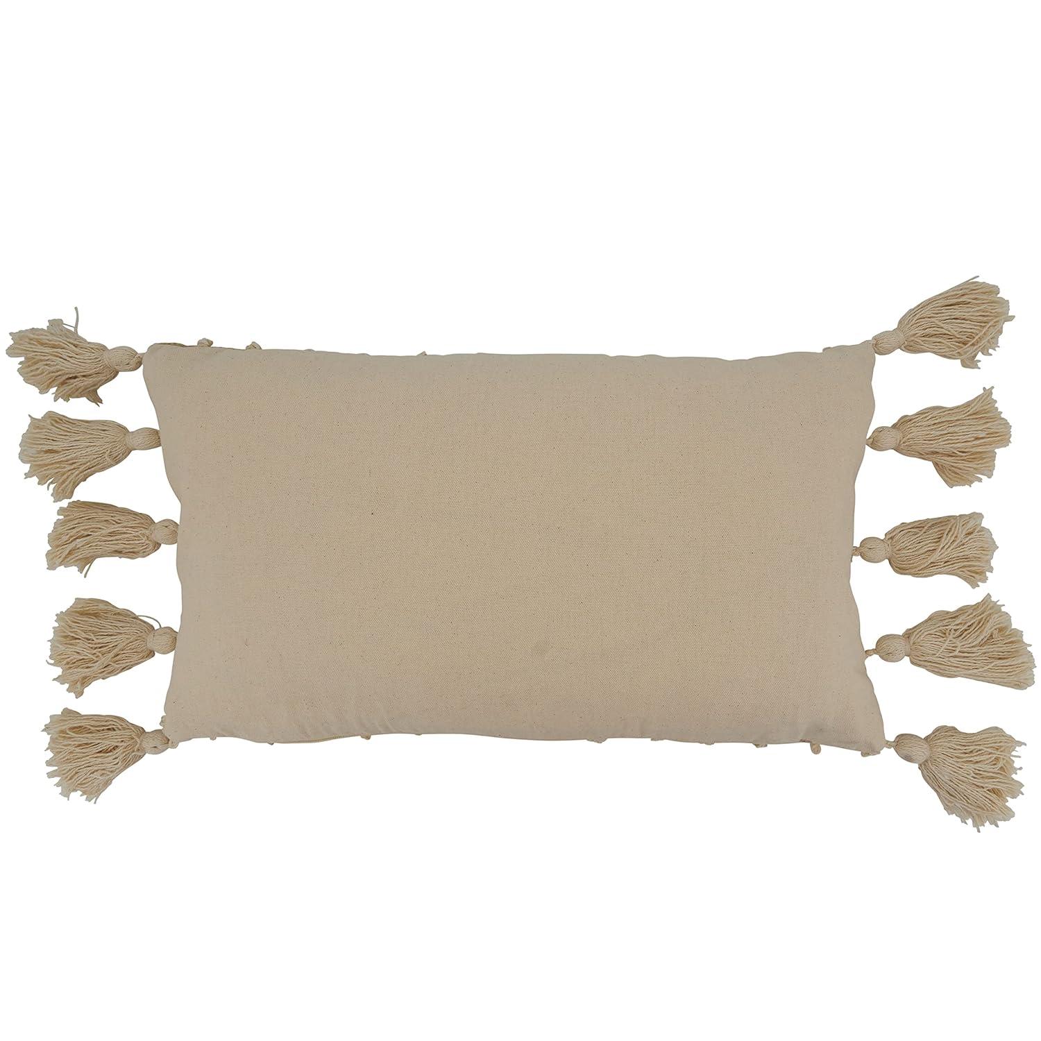 Saro Aziza Collection Tassels Cotton Throw Pillow
