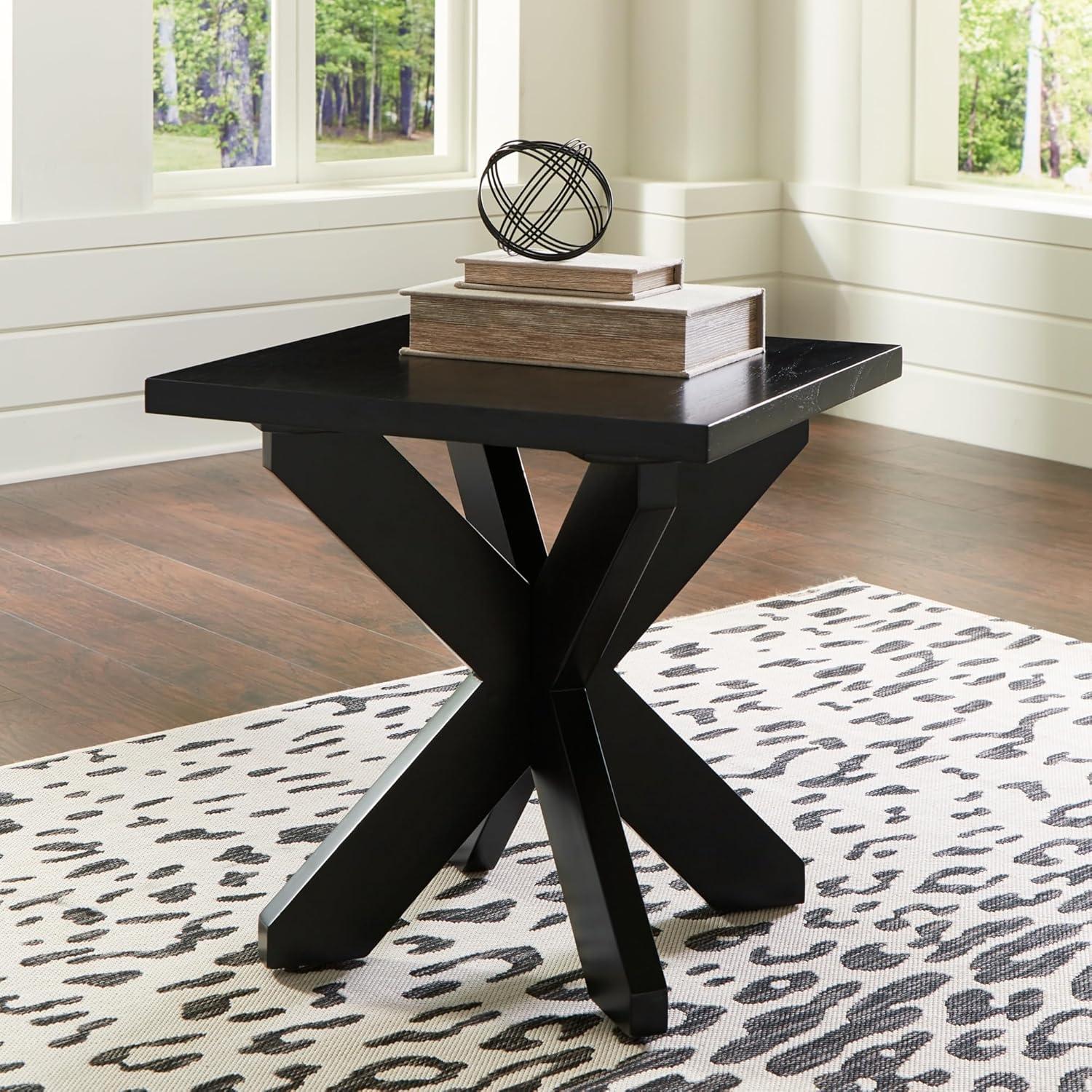 Signature Design by Ashley Contemporary Joshyard End Table, Black