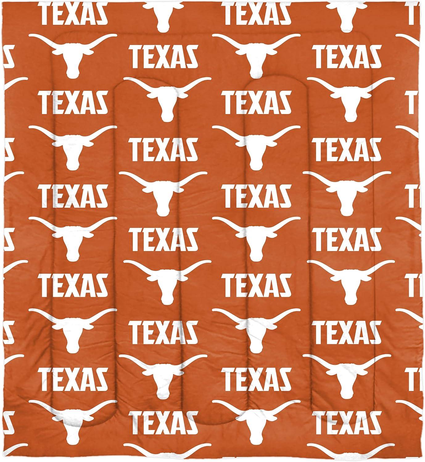 Texas Longhorns Full Bed in a Bag Set with Pillow Sham