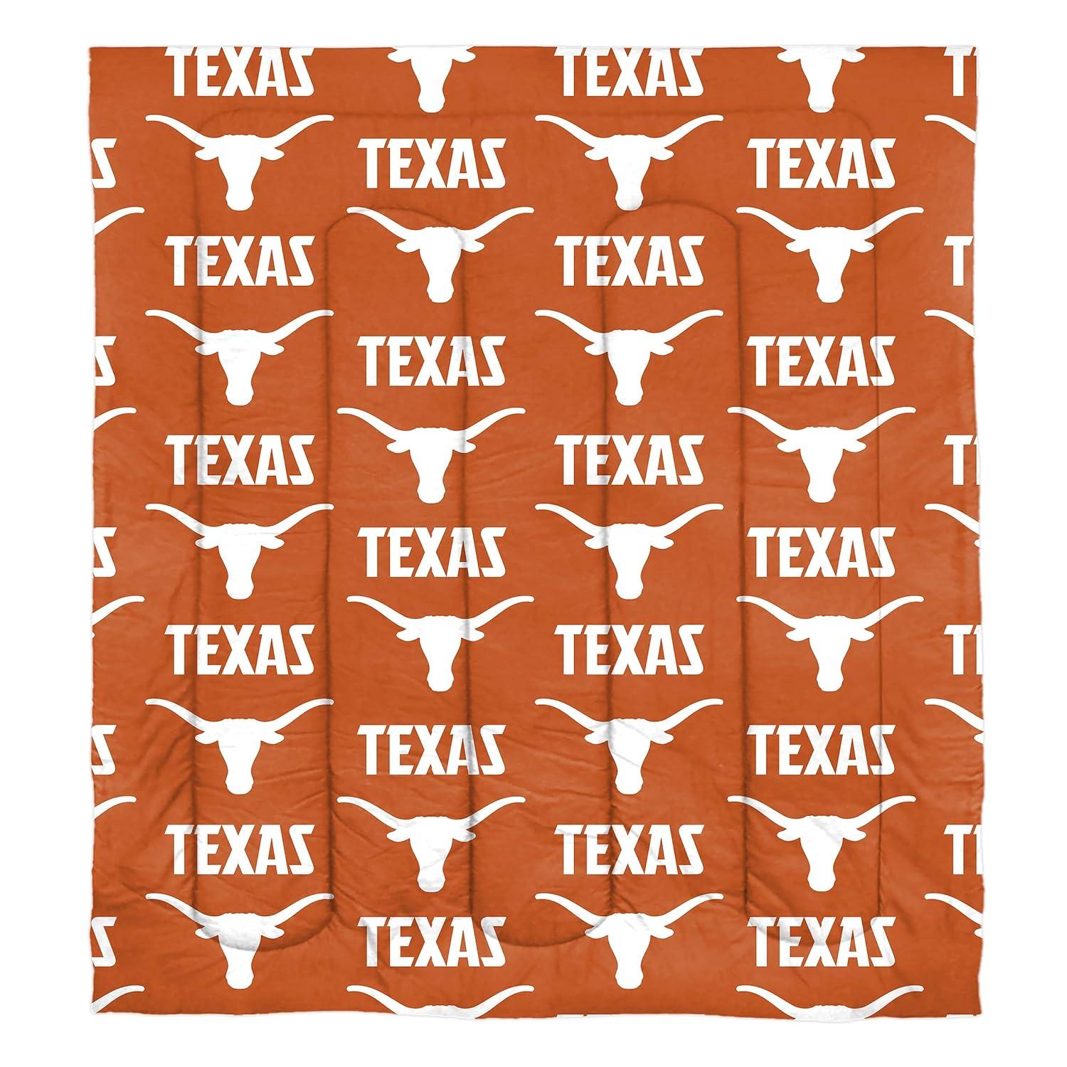 Texas Longhorns Full Bed in a Bag Set with Pillow Sham