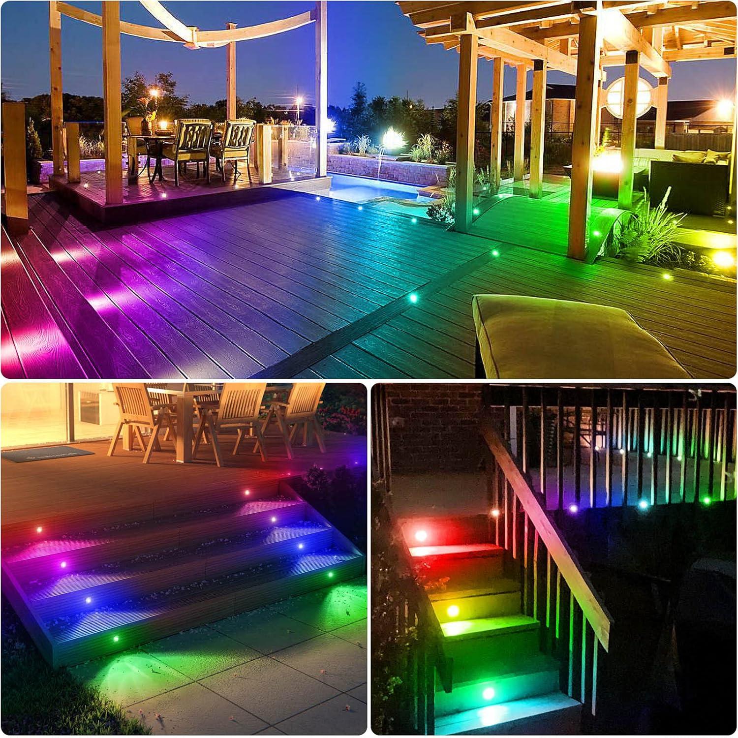 FVTLED Pack of 5, 2m 6.56ft 4Pin Extension Cable Wire with Male and Female Connectors at Both Ends Only RGB Multi-Color LED Deck Light