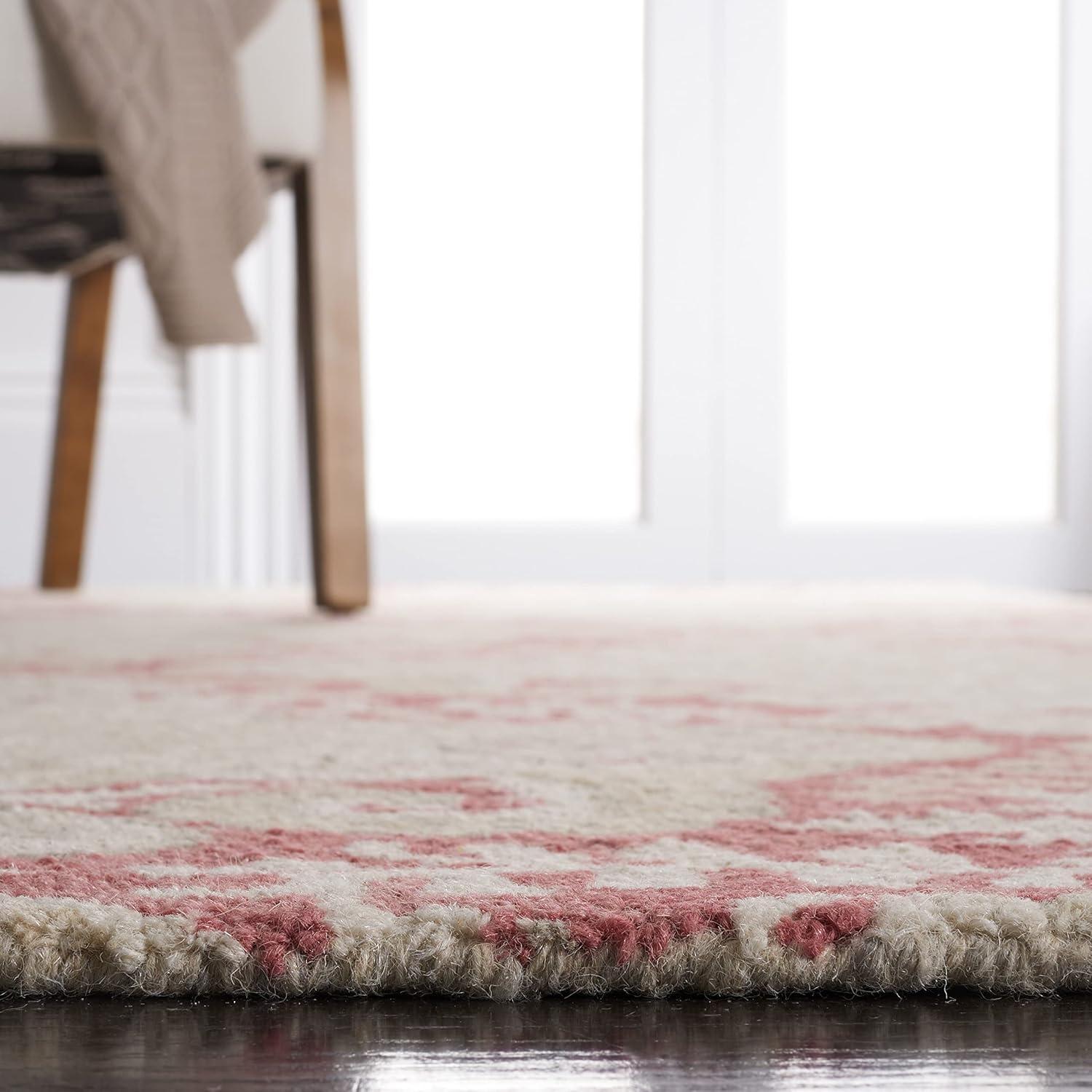 Micro-Loop MLP539 Hand Tufted Indoor Area Rug - Pink/Beige - 9'x12' - Safavieh