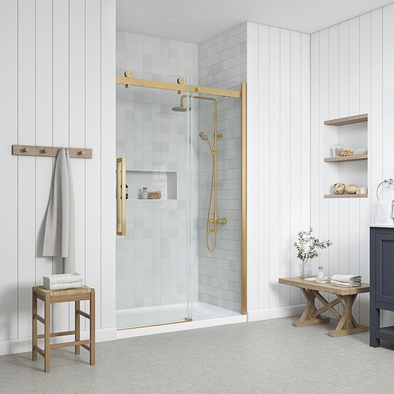 OVE Decors Bel Soft Close 2-Piece 32" x 48" x 81" Base/Door Rectangular Alcove Shower Kit