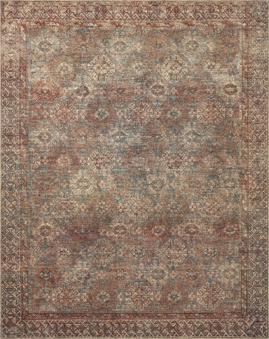 Amber Lewis x Loloi Amber Lewis x Loloi Billie Aqua / Rust Area Rug