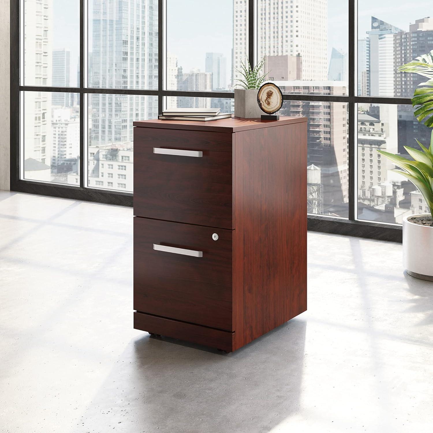 Sauder Affirm Engineered Wood Mobile File Cabinet (Assembled) in Classic Cherry