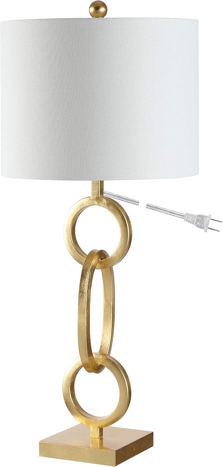 Adjustable White Arc Iron Table Lamp