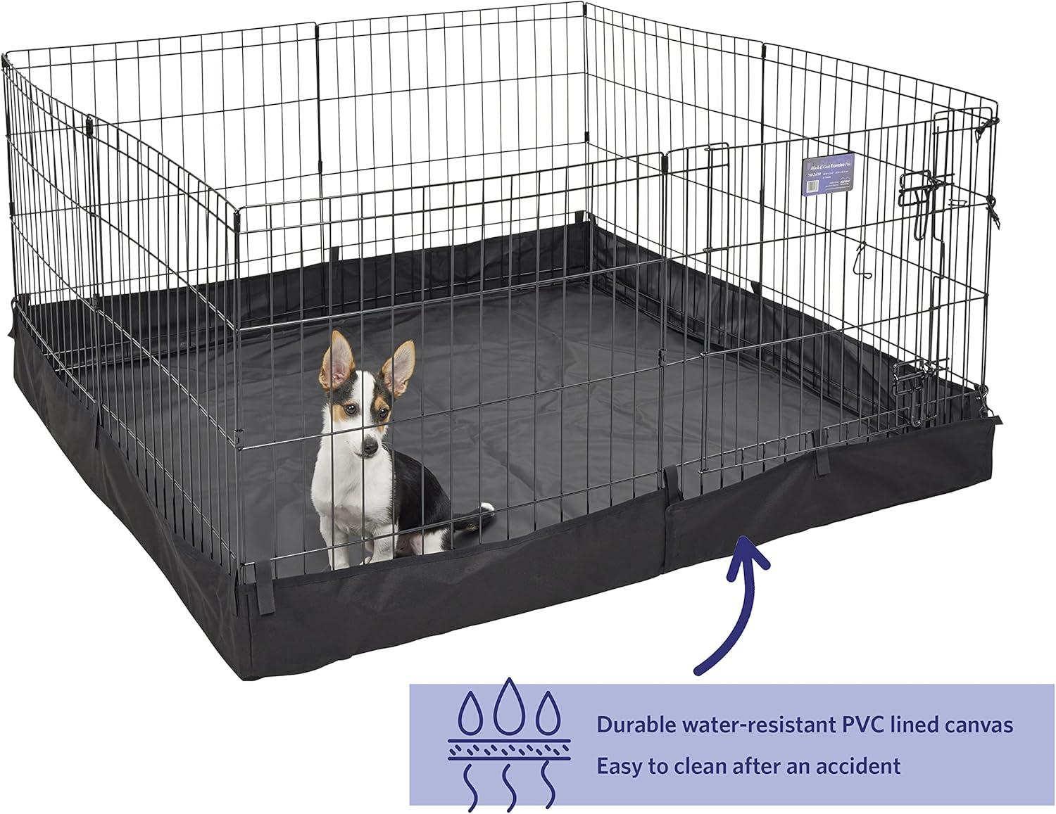 Square Black PVC Canvas Bottom for Pet Exercise Pen